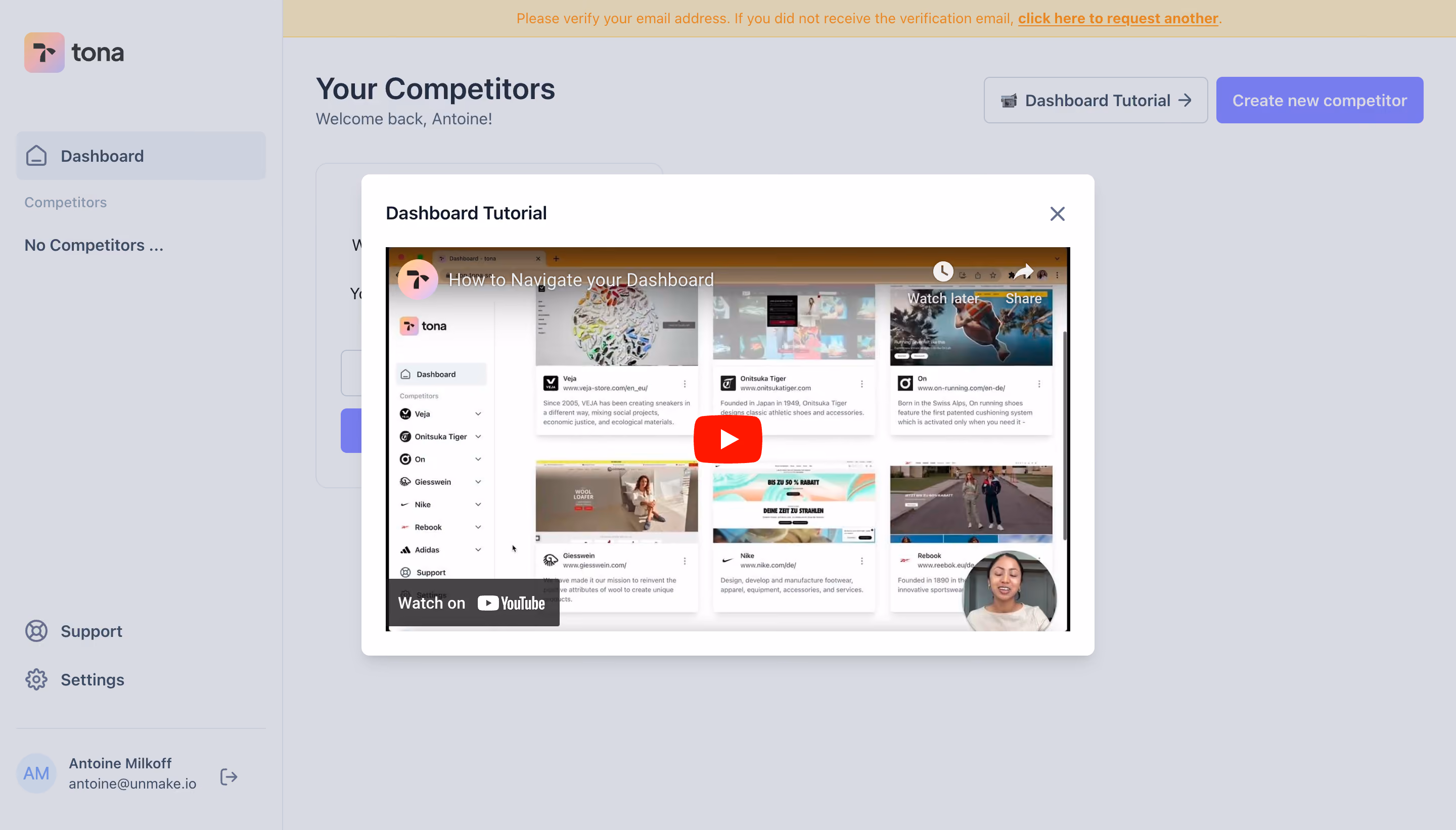 Tona User Onboarding