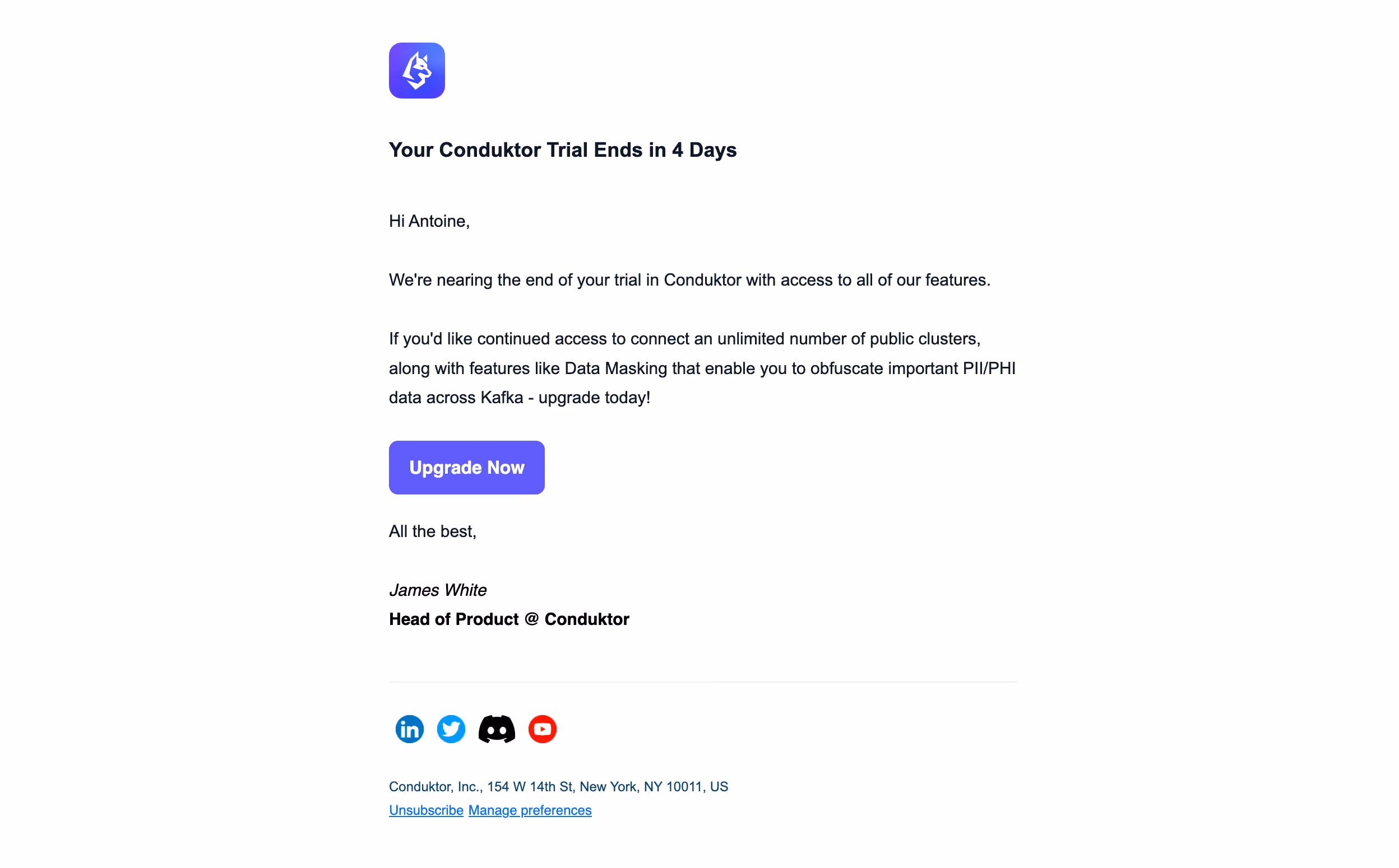 Conduktor Free Trial Emails