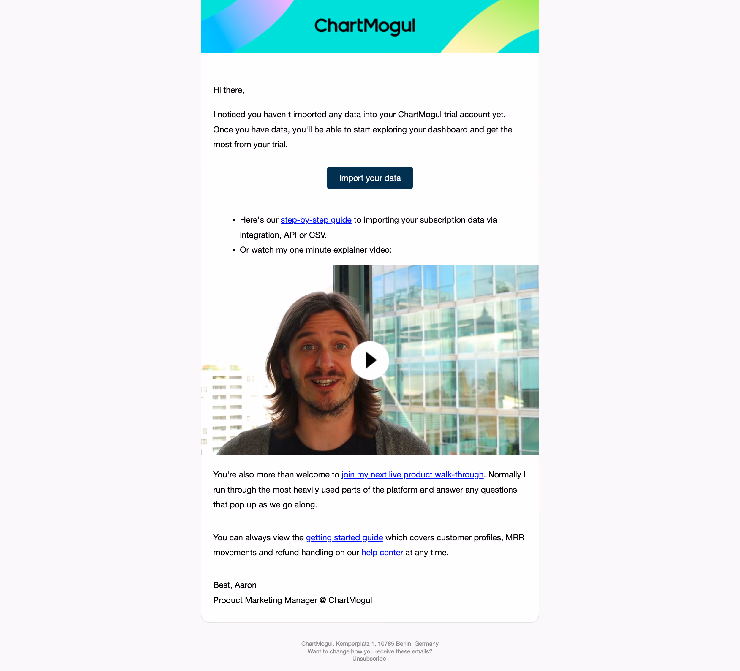 ChartMogul Activation Emails