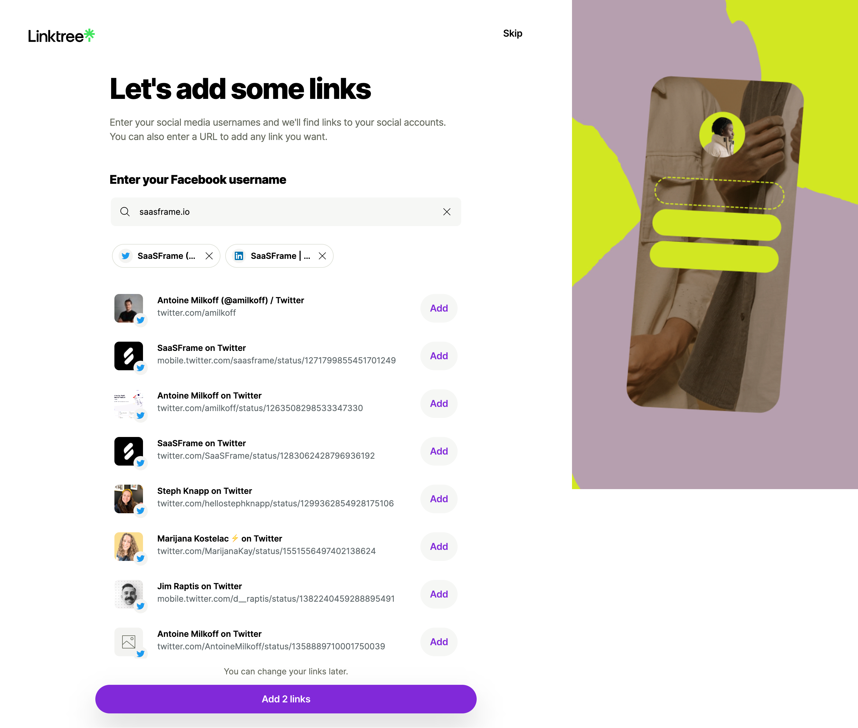 Linktree Add Links