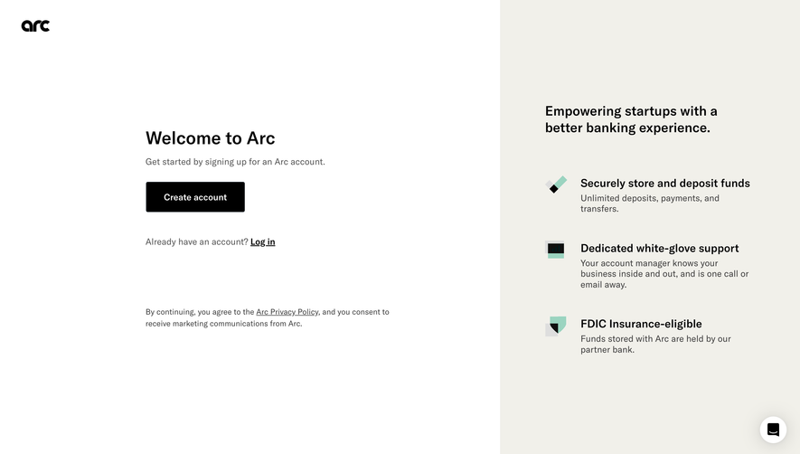 Arc Signup