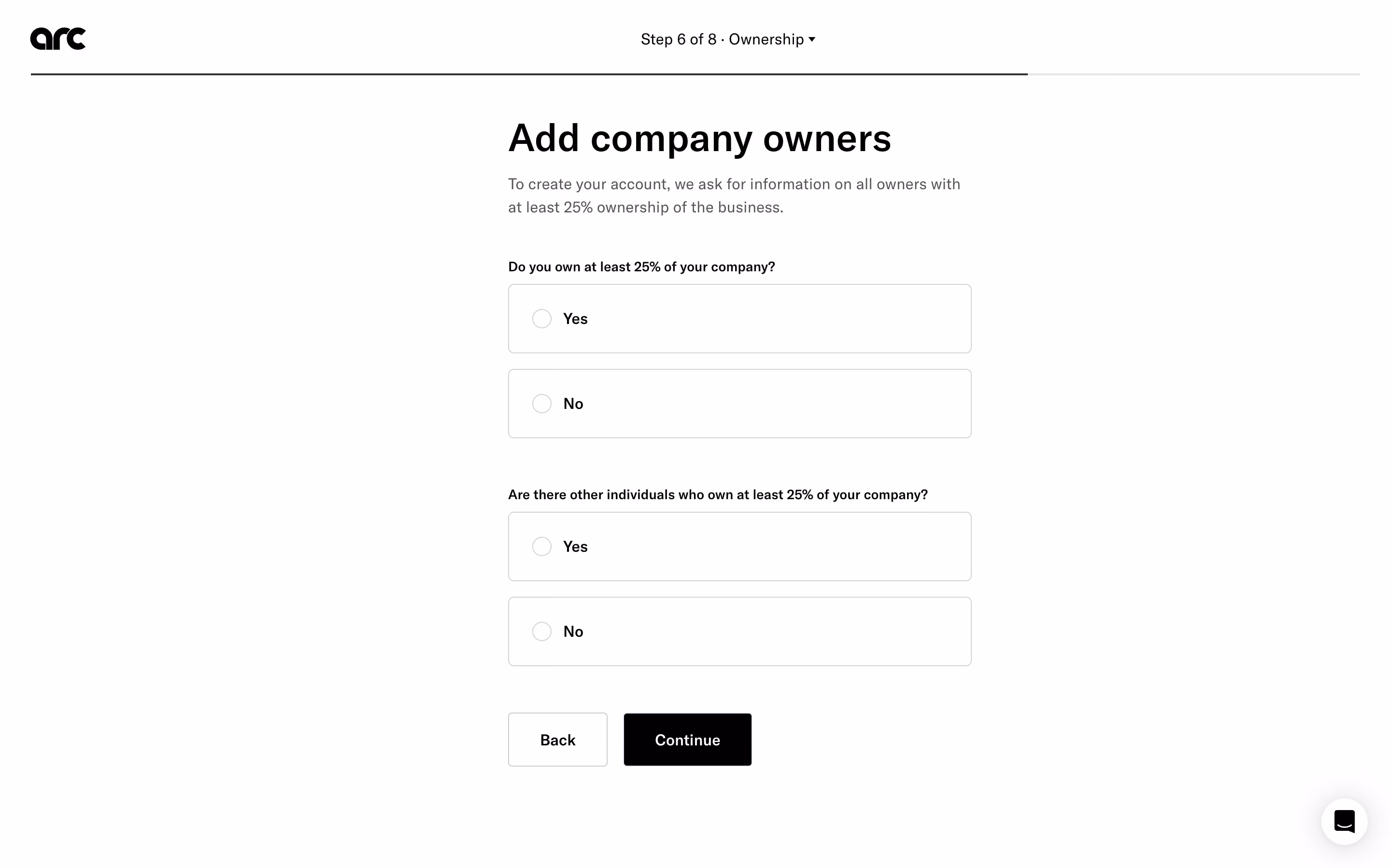 Arc Account Setup