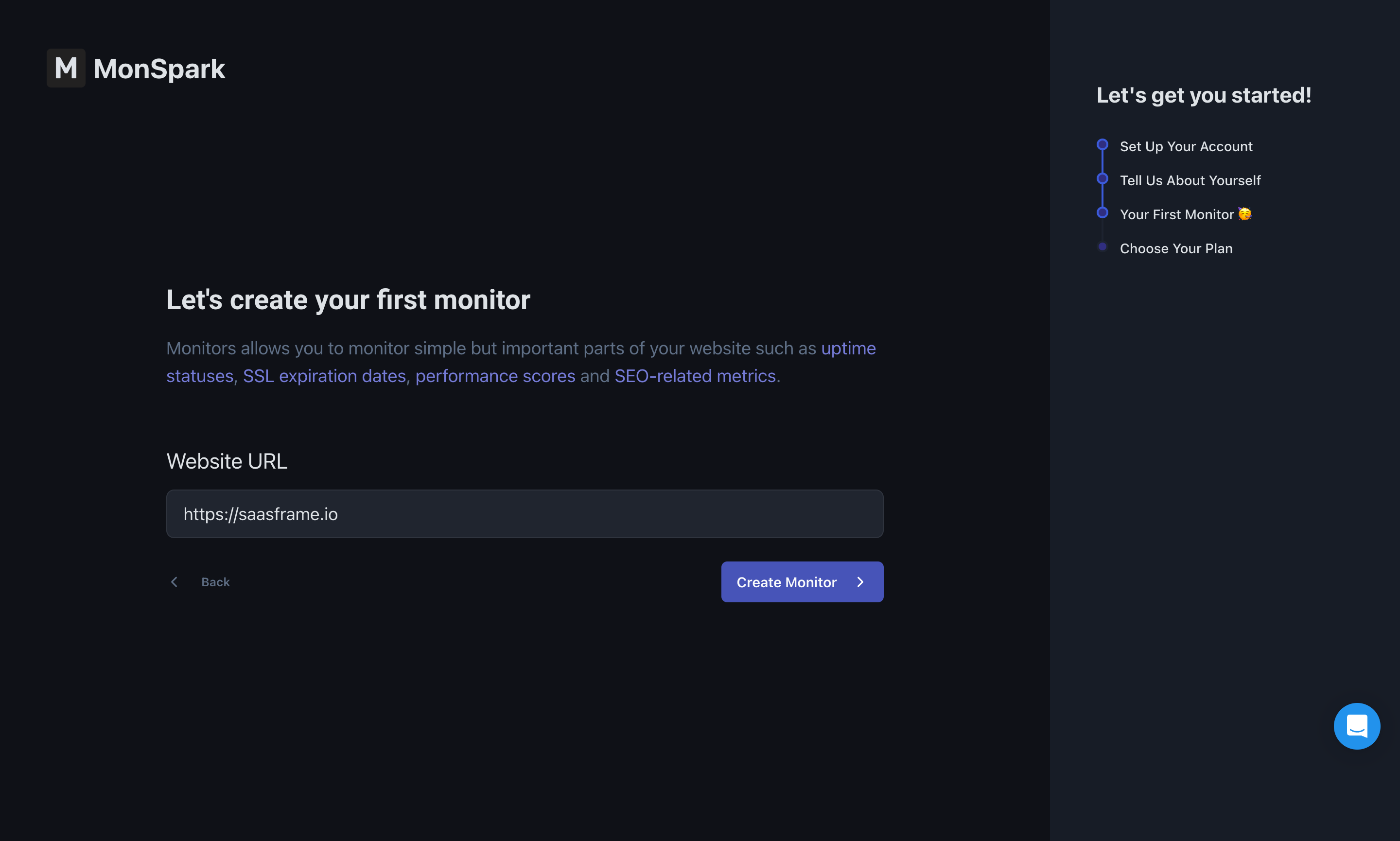 MonSpark Account Setup
