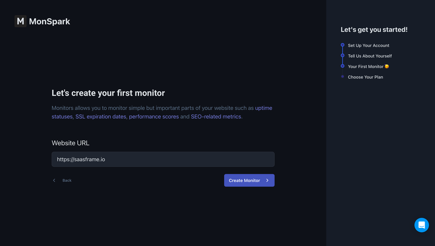MonSpark Account Setup