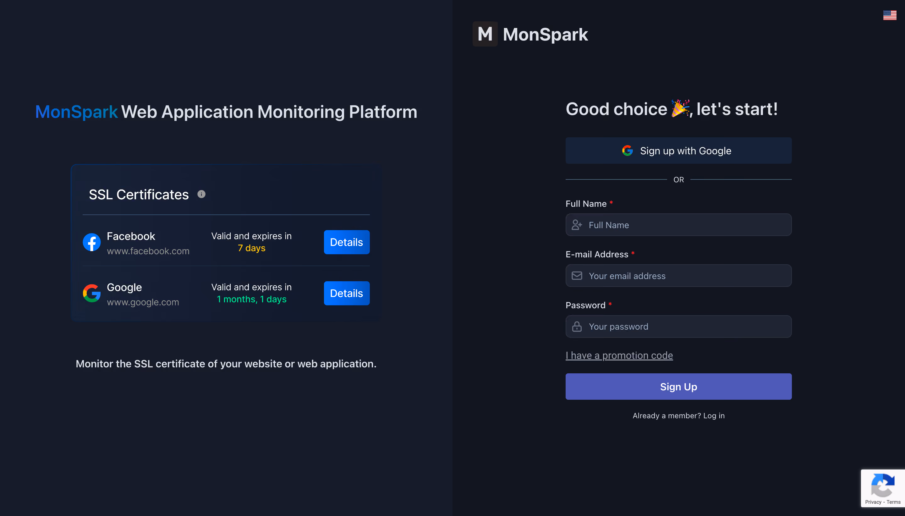 MonSpark Signup