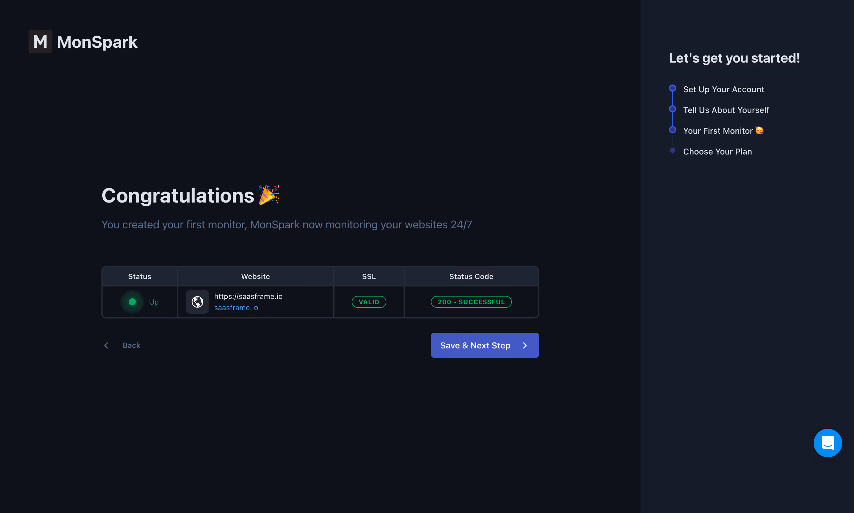 MonSpark Account Setup