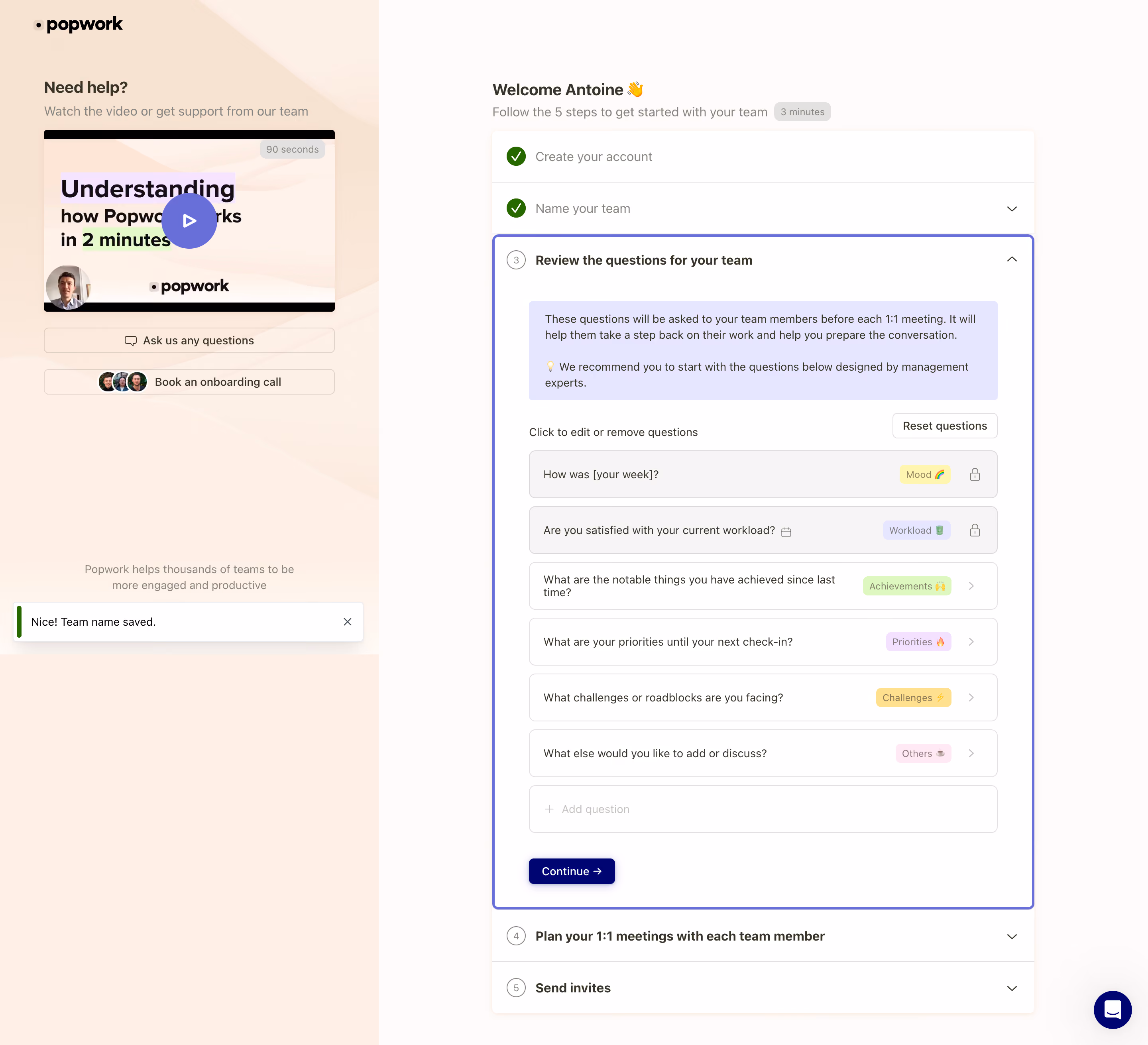 Popwork Account Setup