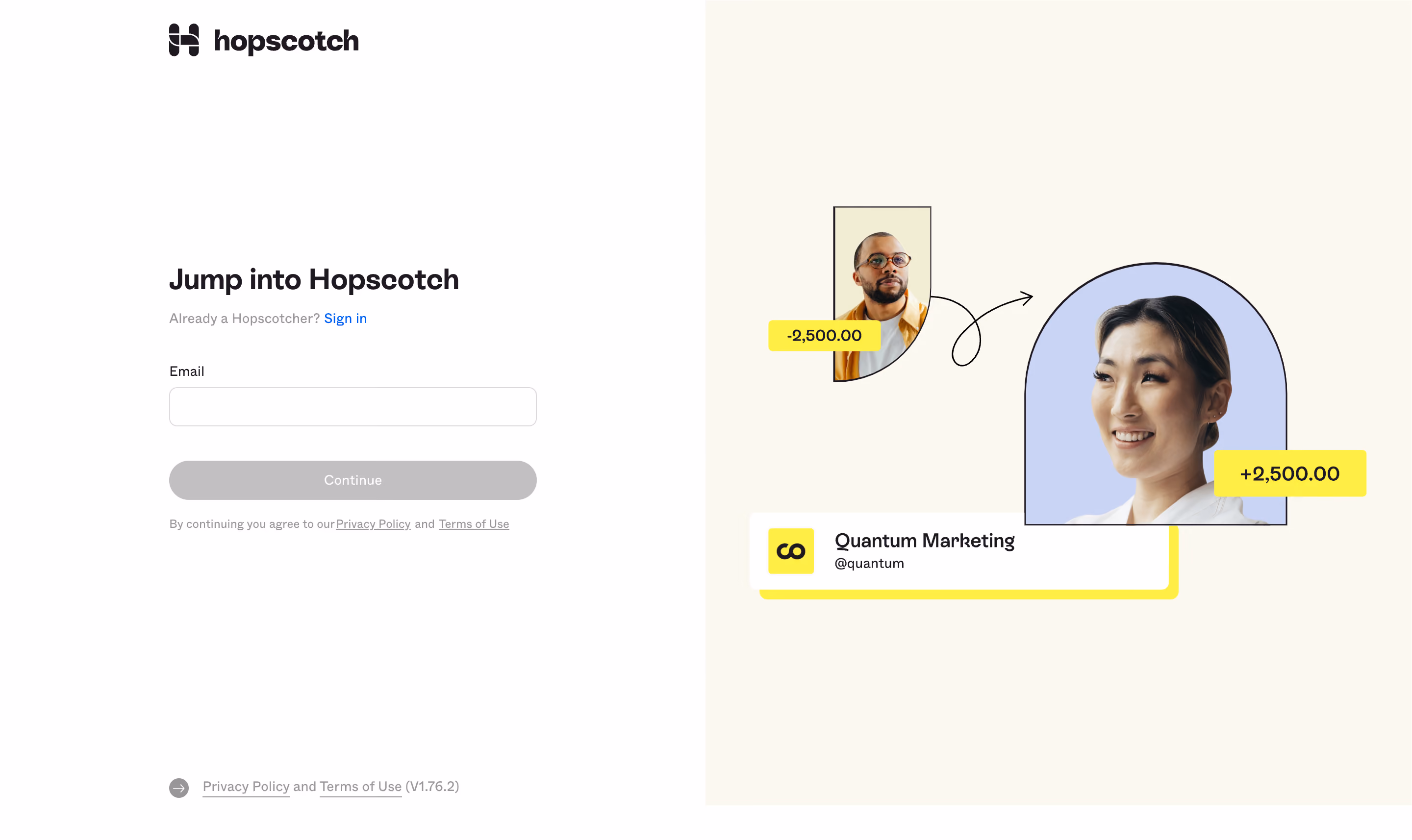 Hopscotch Signup