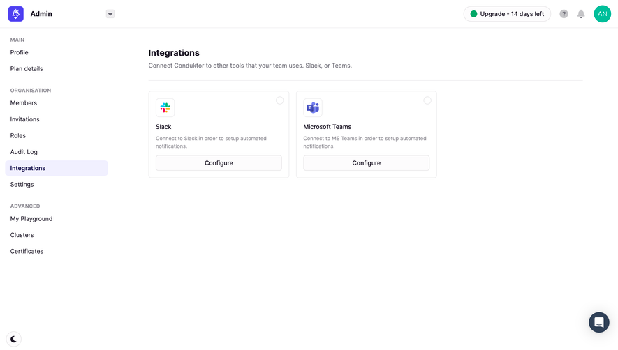 Conduktor Integrations