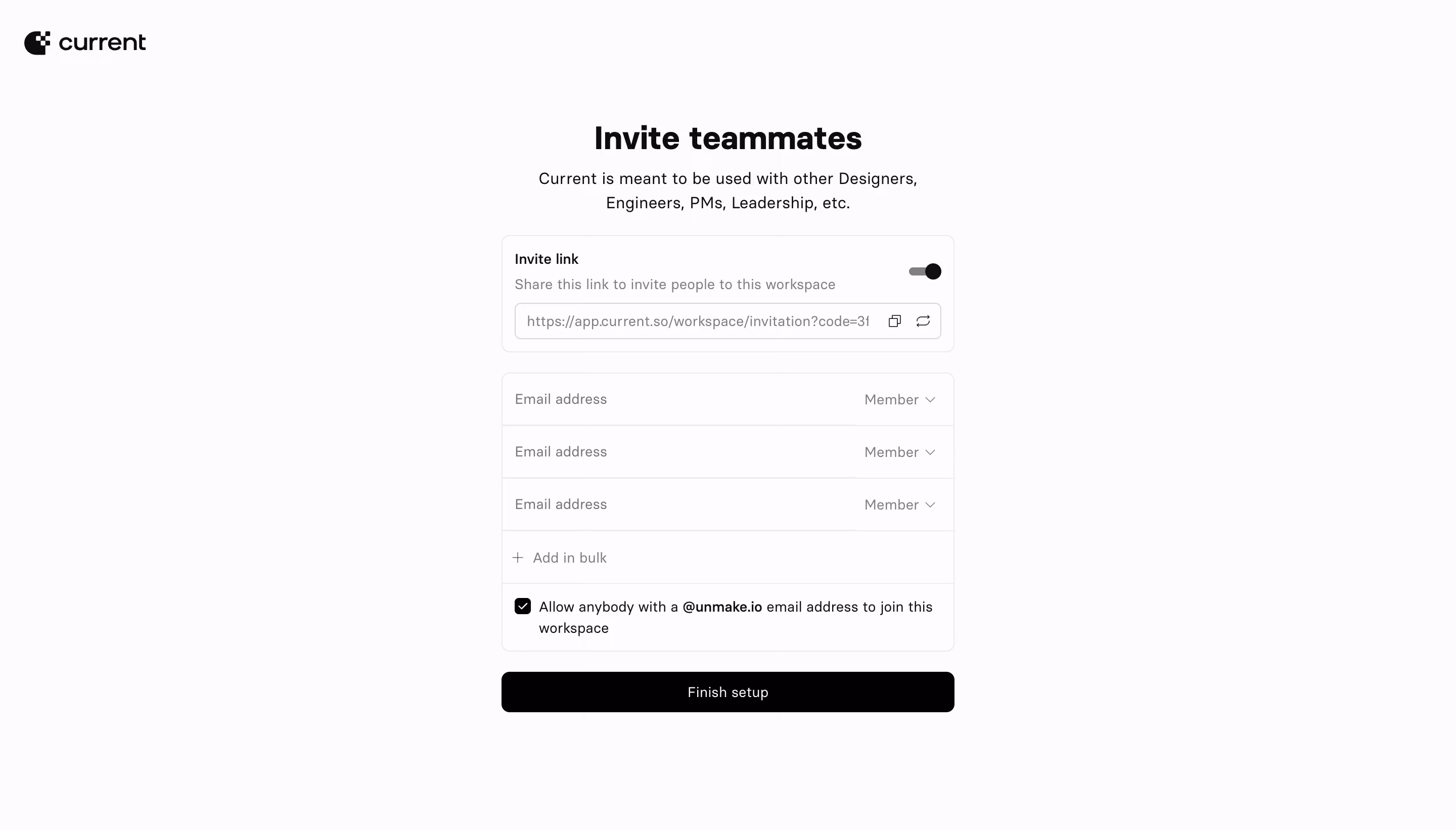 Current Invite Team Members