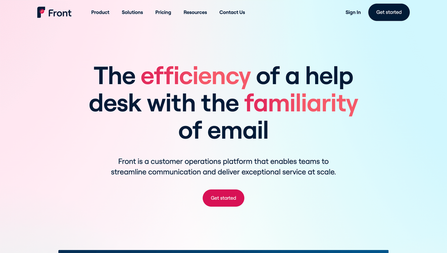 Front Landing Page