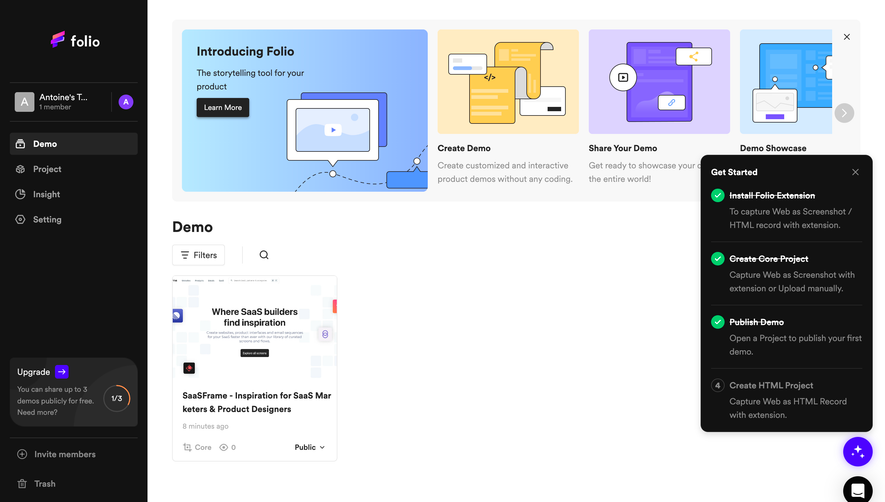 Folio Dashboard