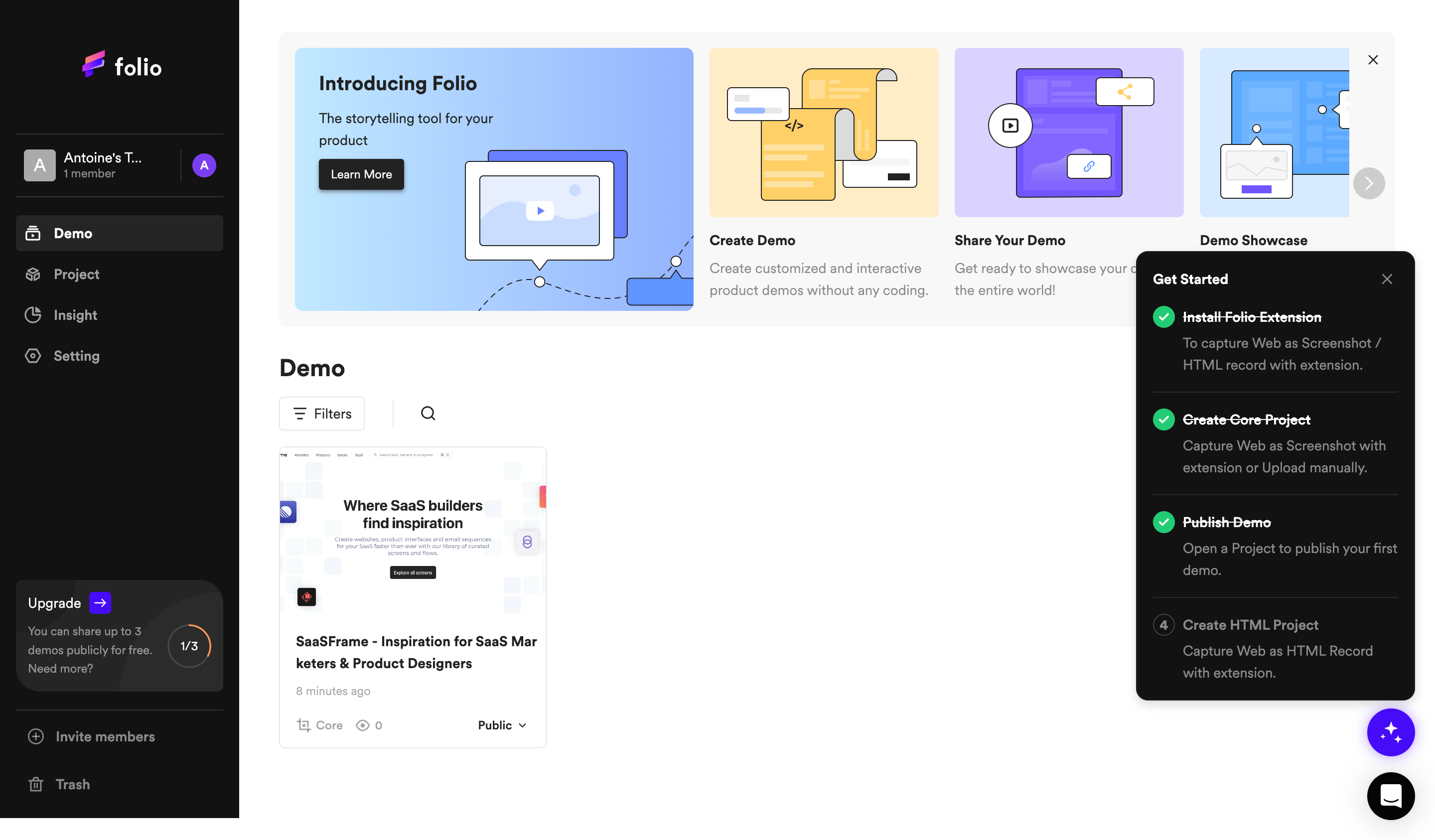 Folio Dashboard