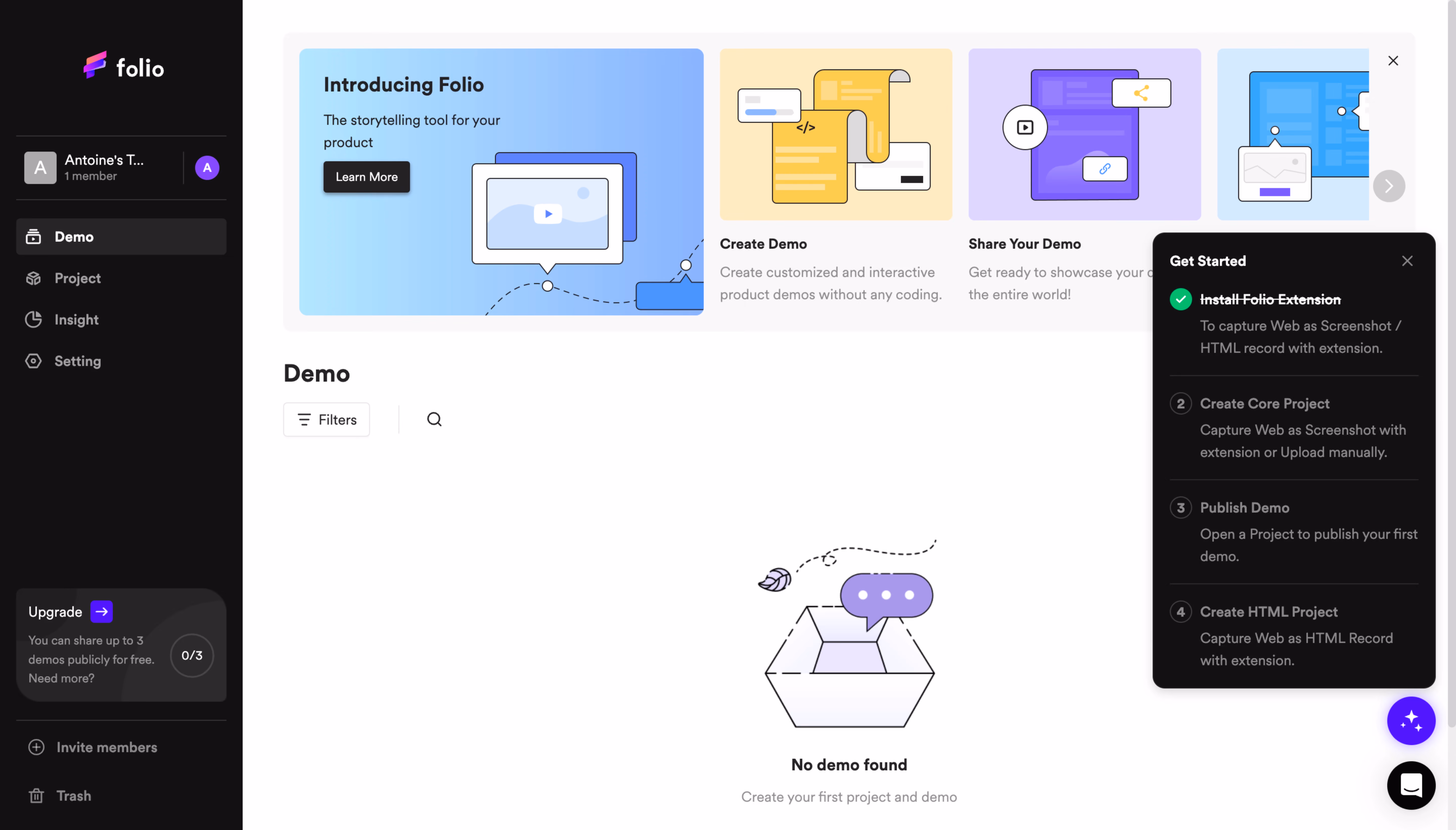 Folio Dashboard