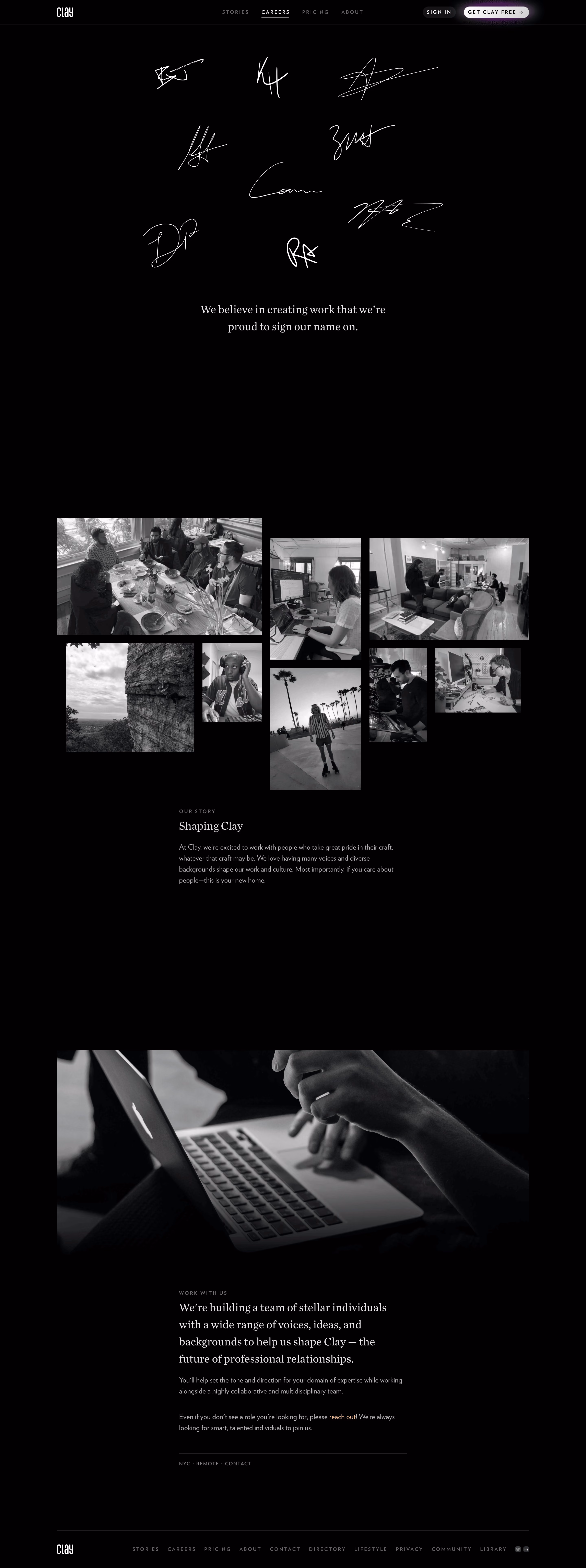 Clay Careers Page