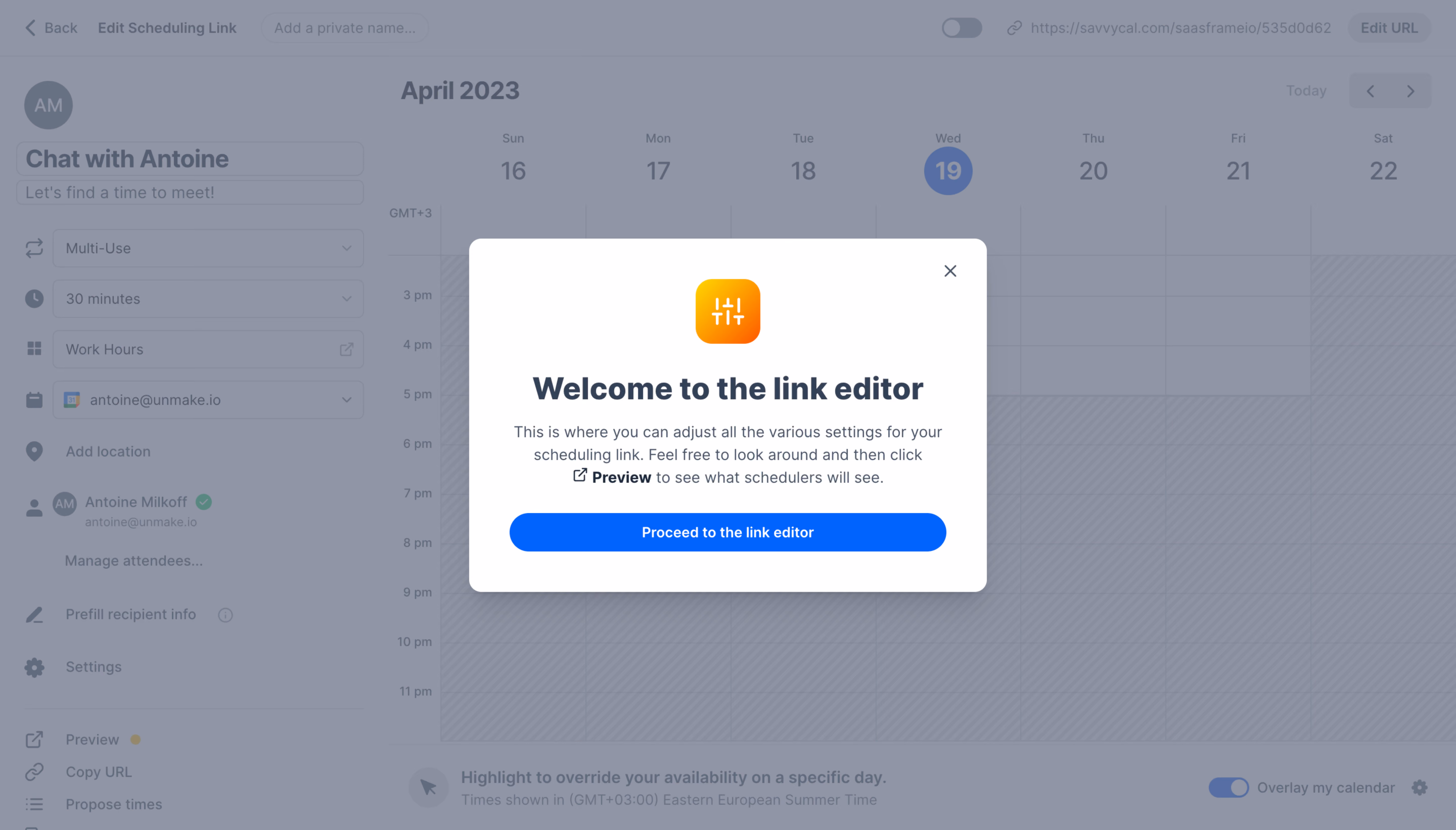 SavvyCal User Onboarding