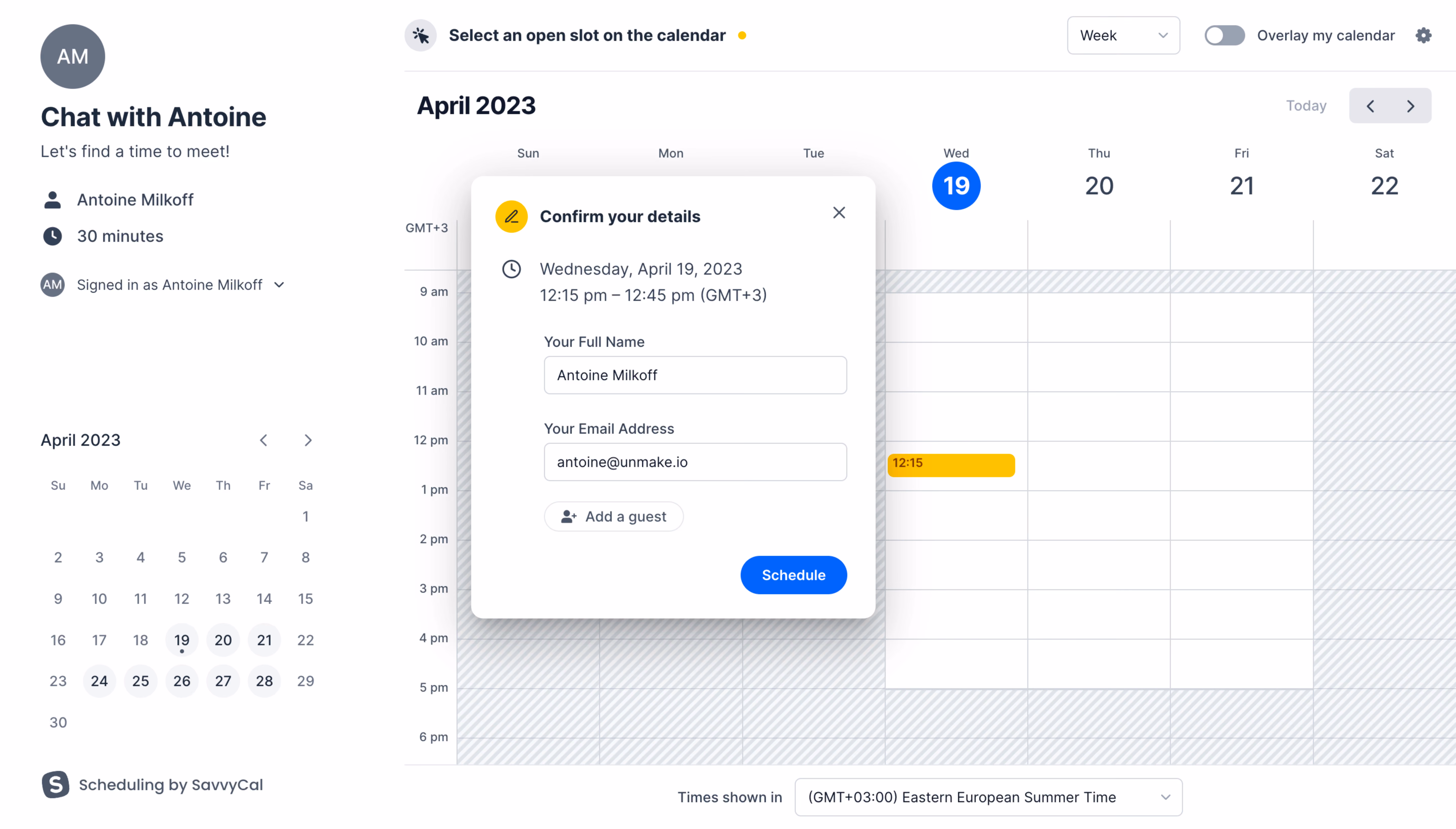 SavvyCal User Onboarding