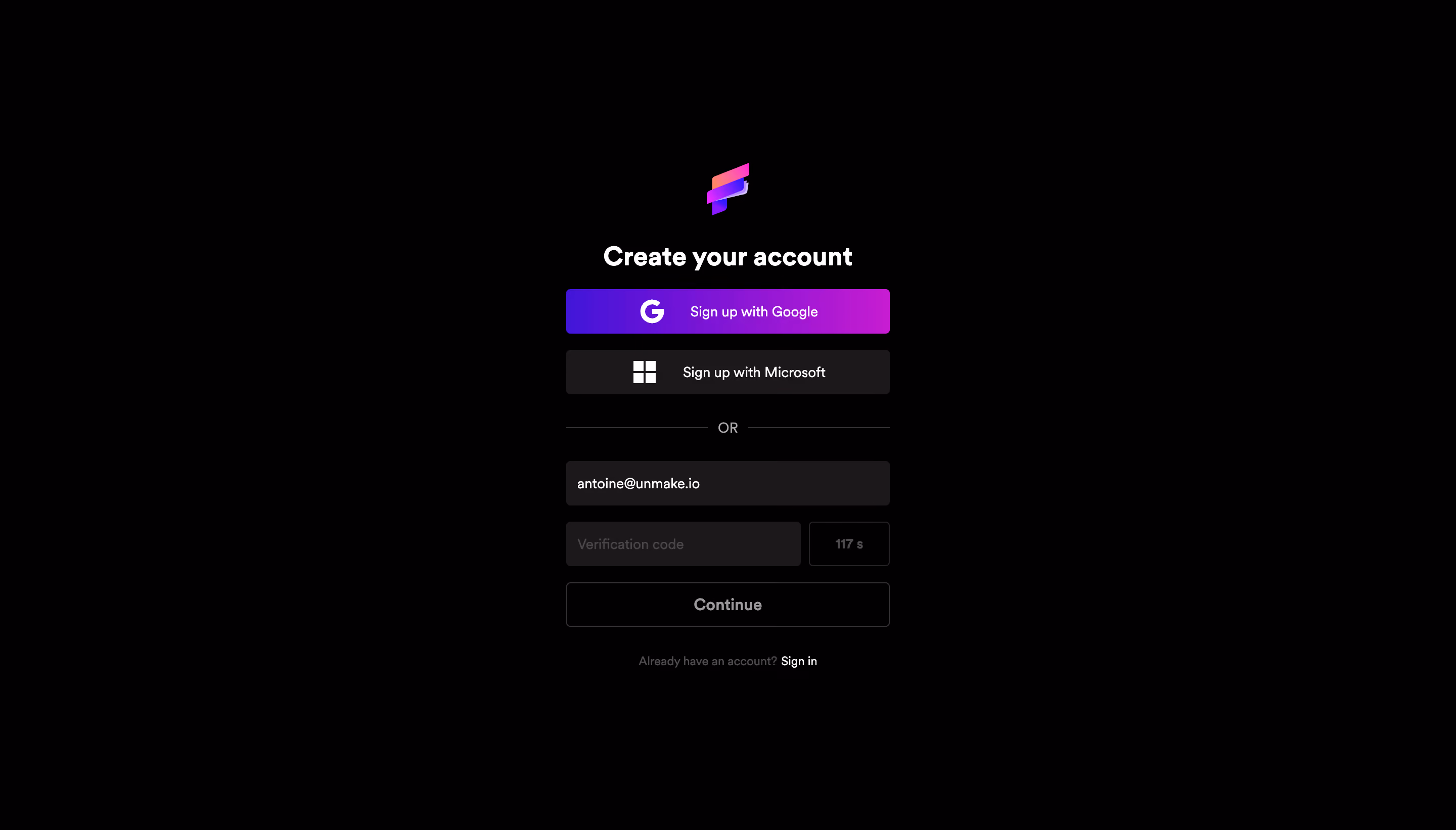 Folio Signup
