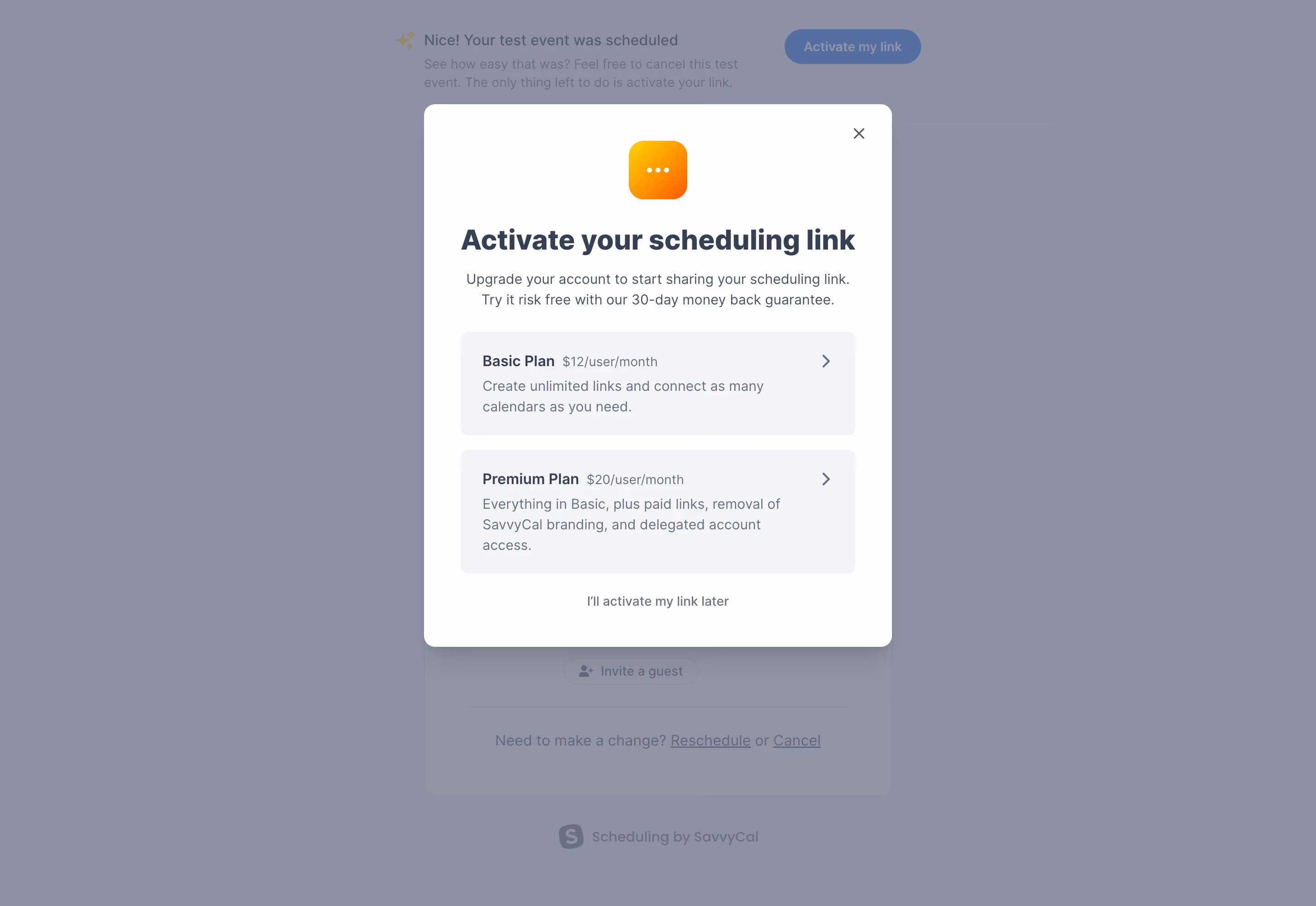 SavvyCal User Onboarding