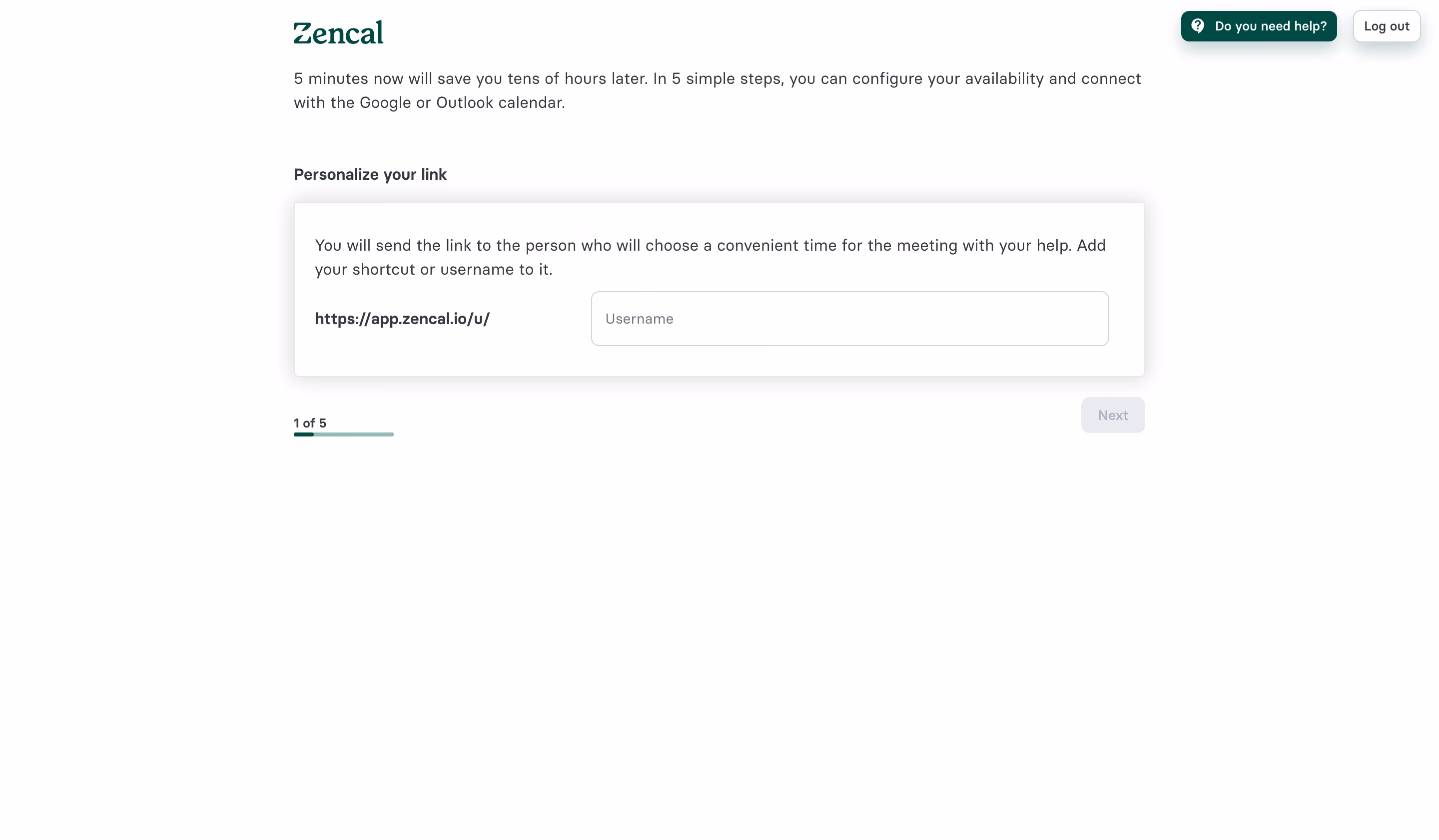 Zencal Account Setup