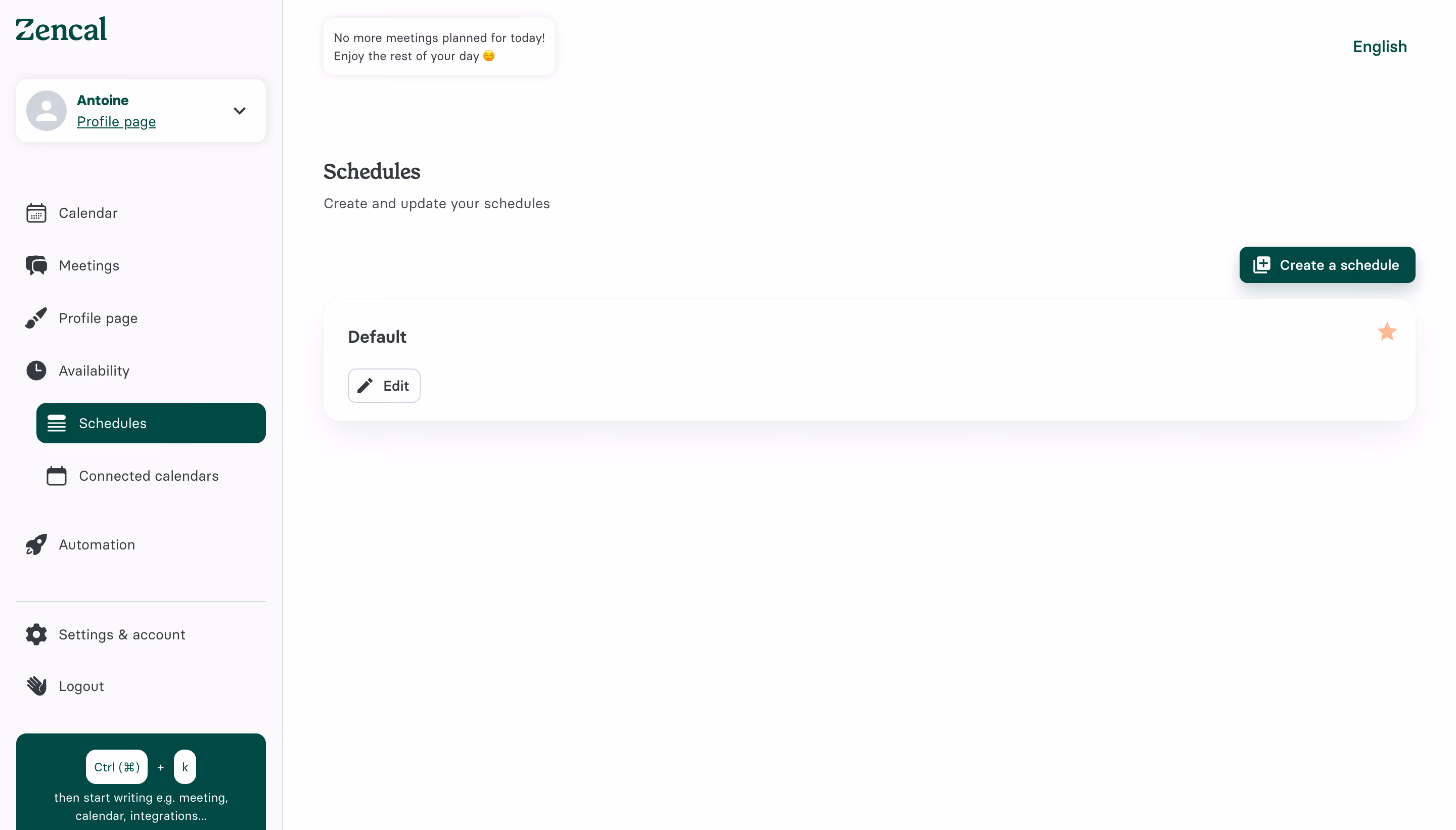 Zencal Schedules