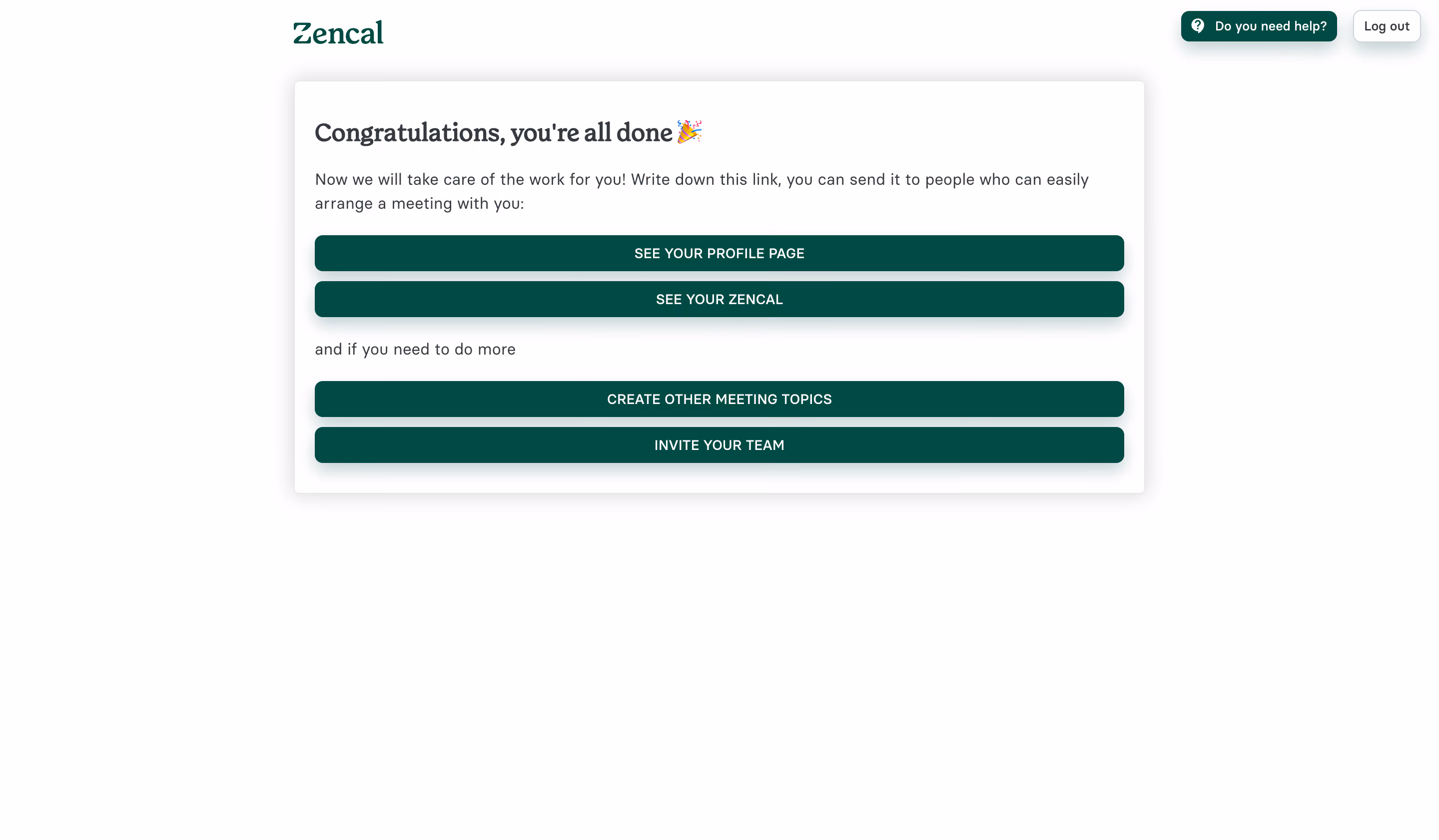 Zencal Account Setup