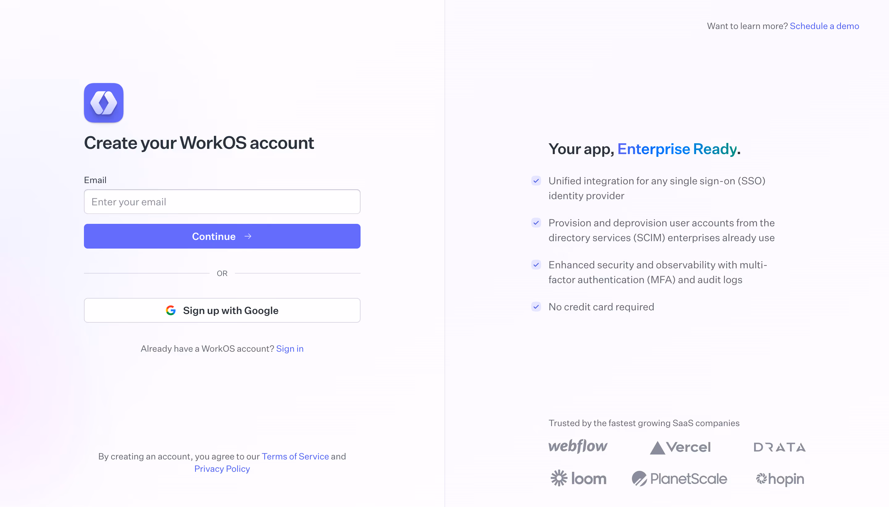 WorkOS Signup