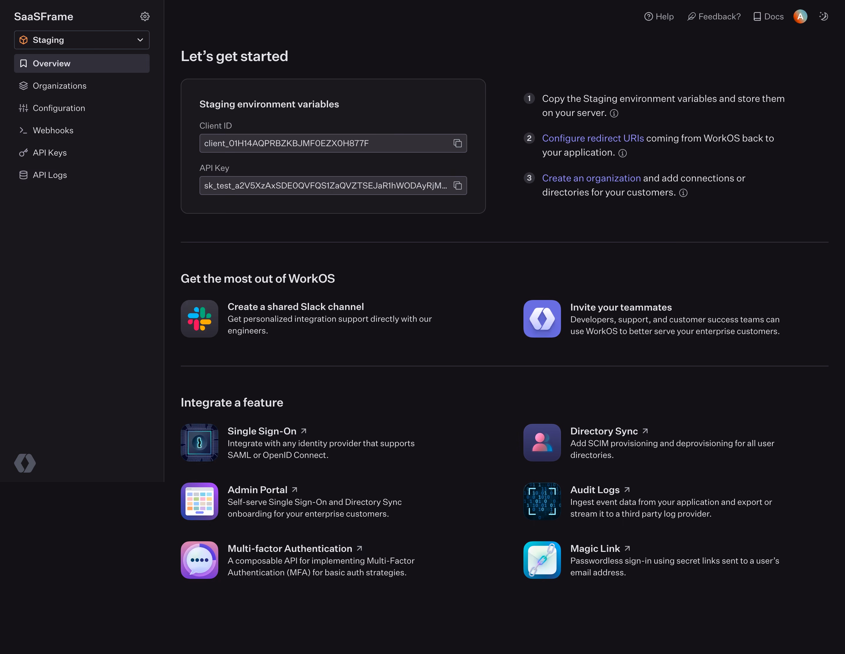 WorkOS Dashboard