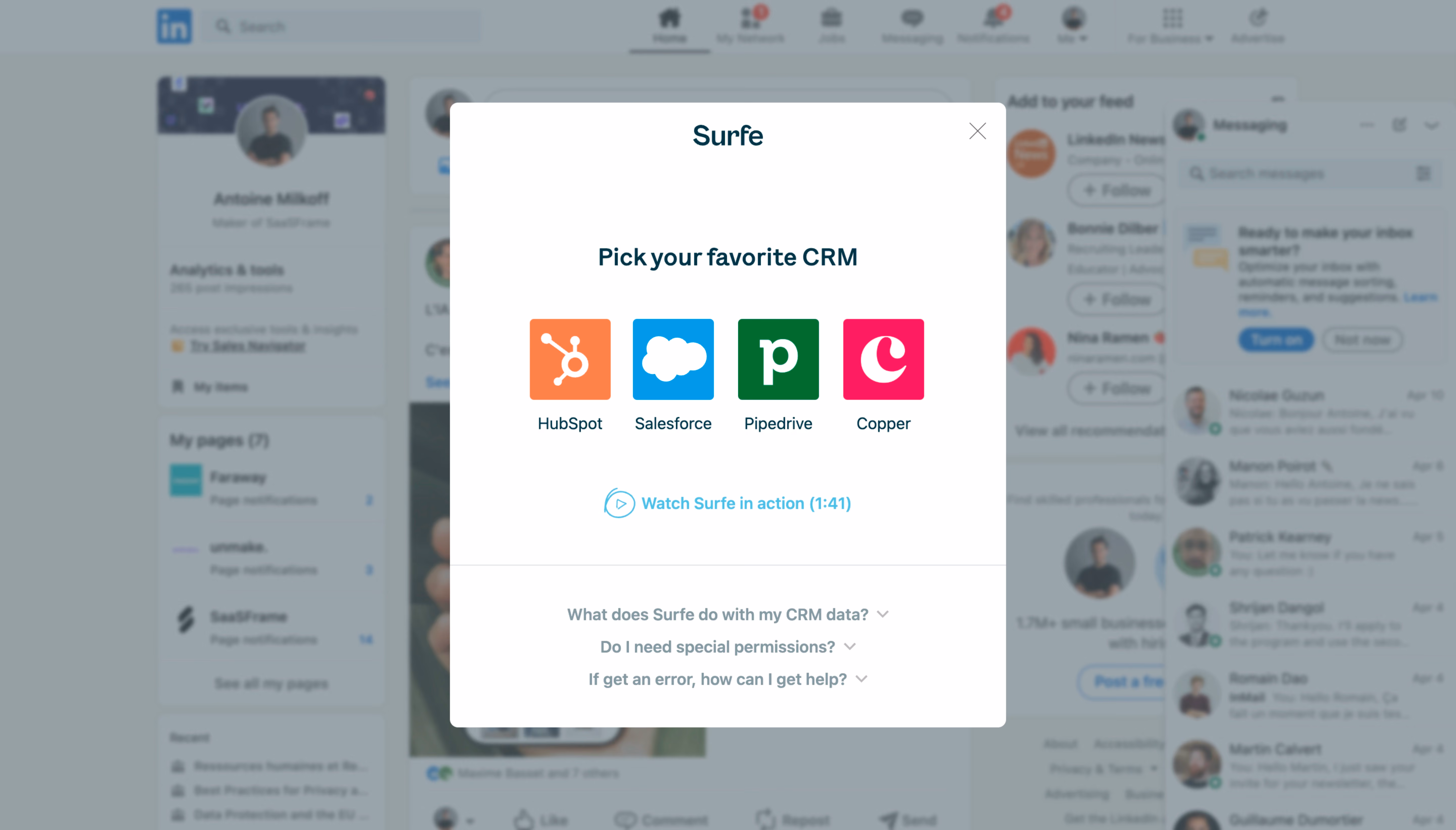 Surfe User Onboarding