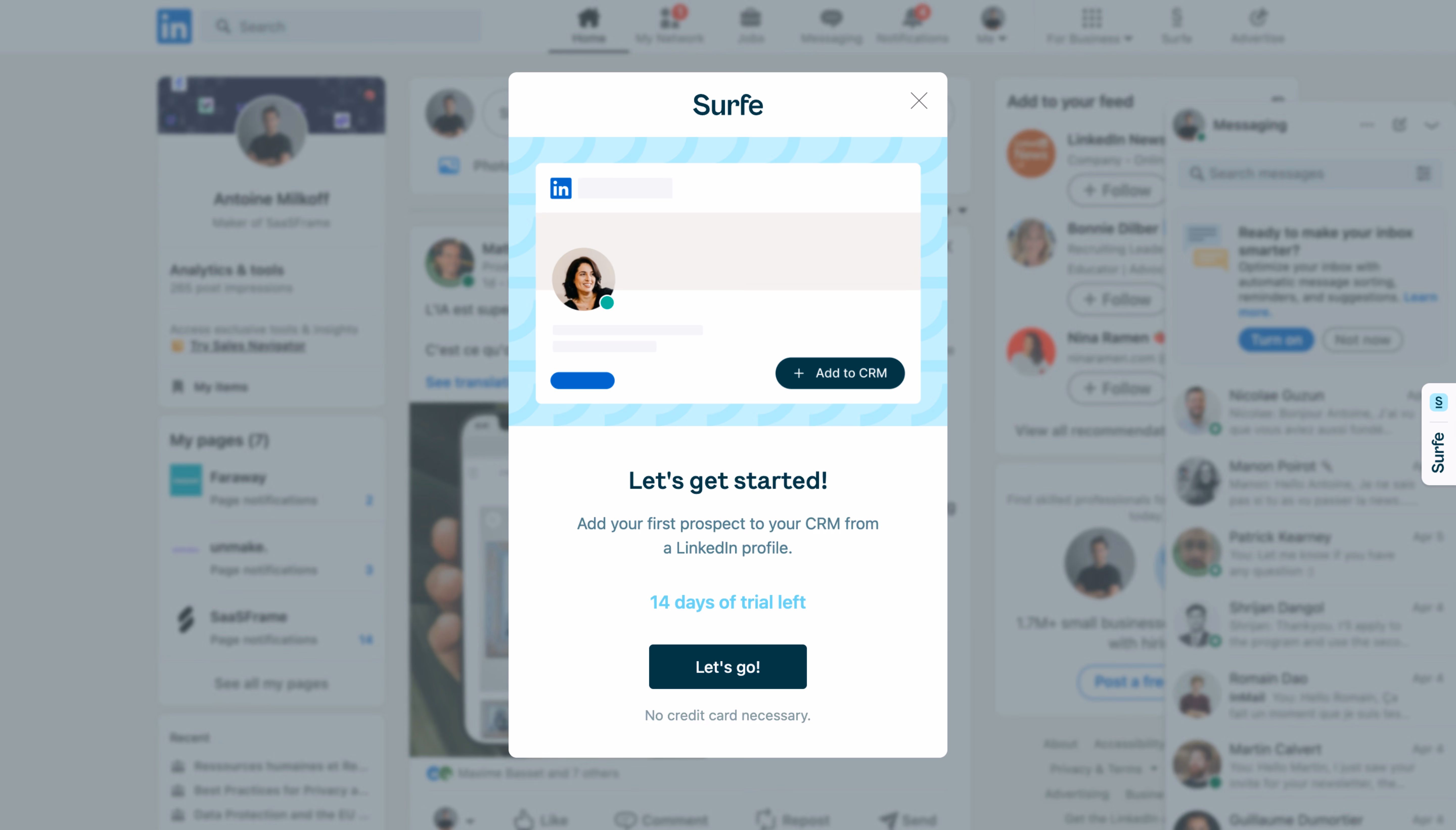 Surfe User Onboarding