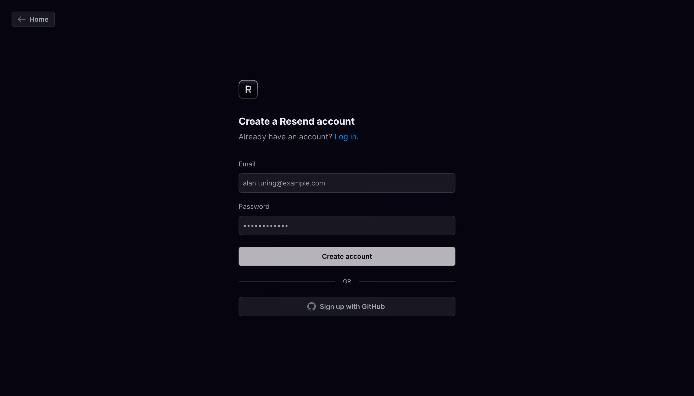 Resend Signup
