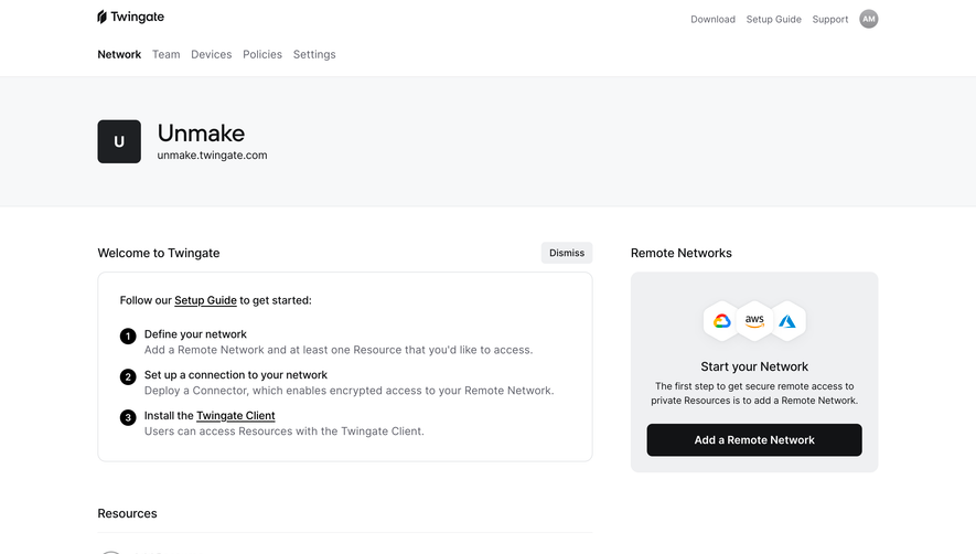 Twingate Dashboard