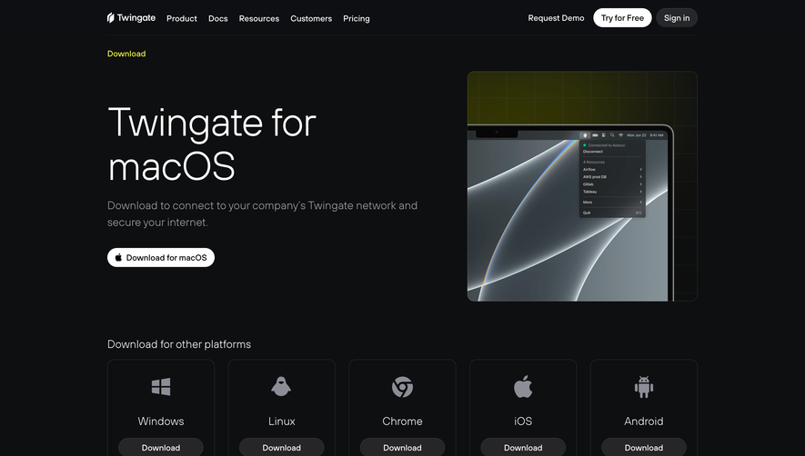 Twingate Download Page