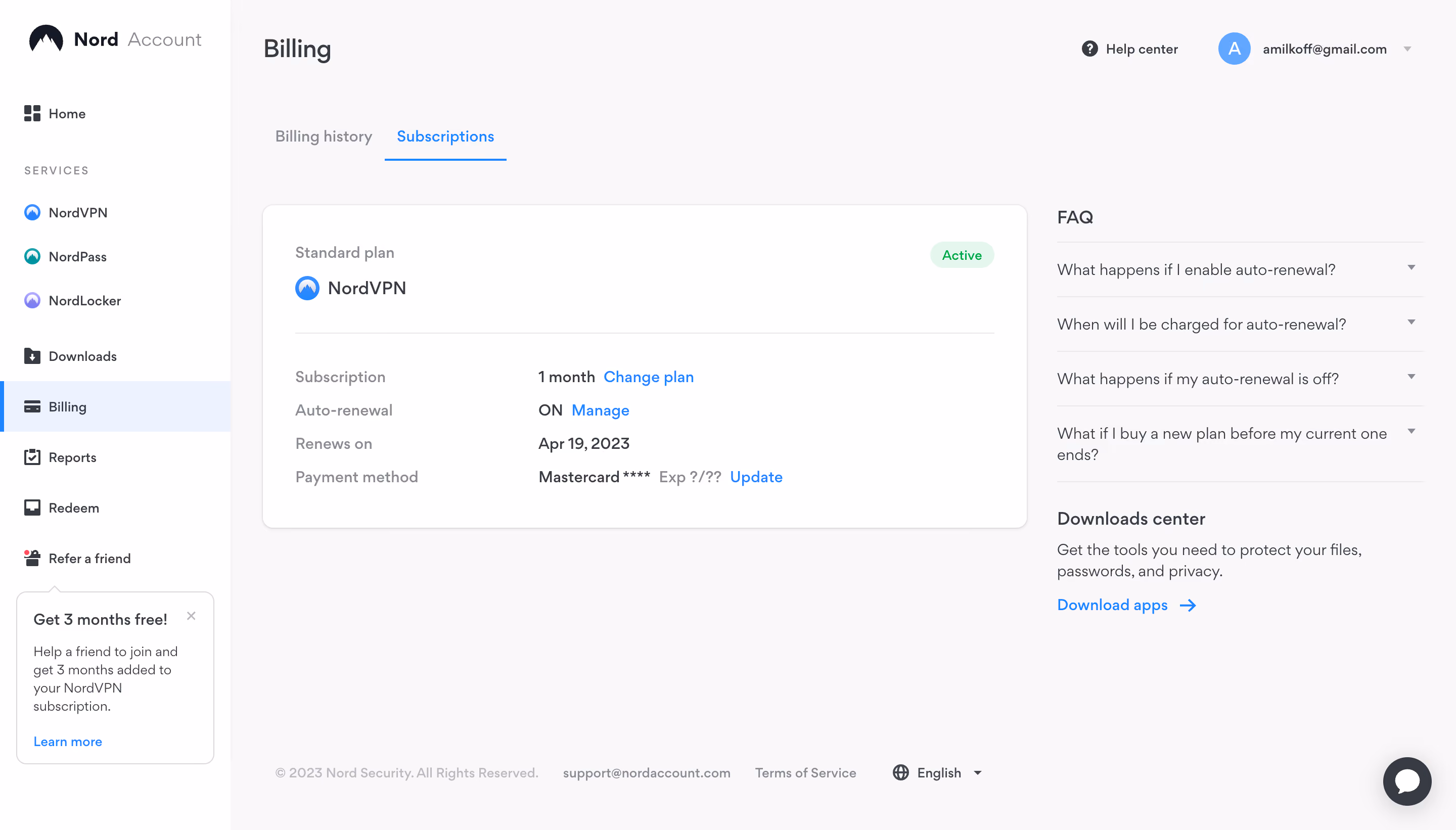Nord VPN Subscriptions