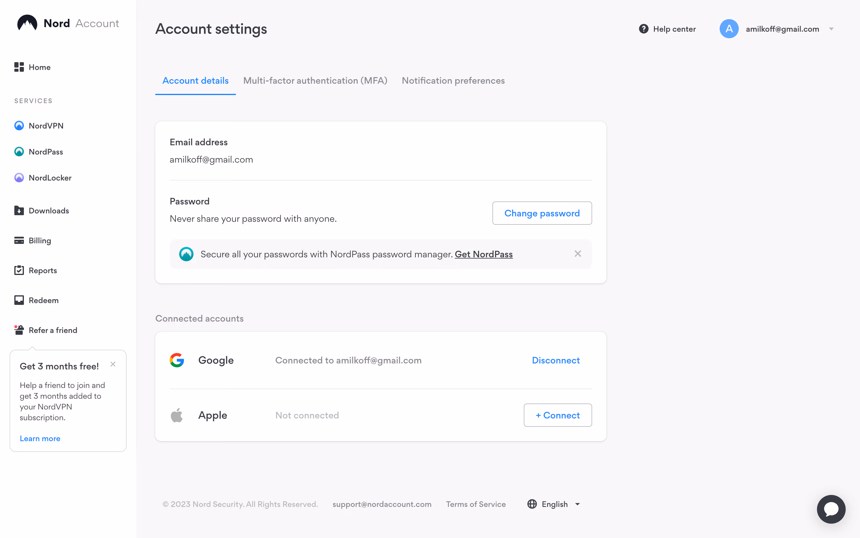 Nord VPN Account Details