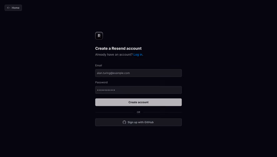 Resend Signup