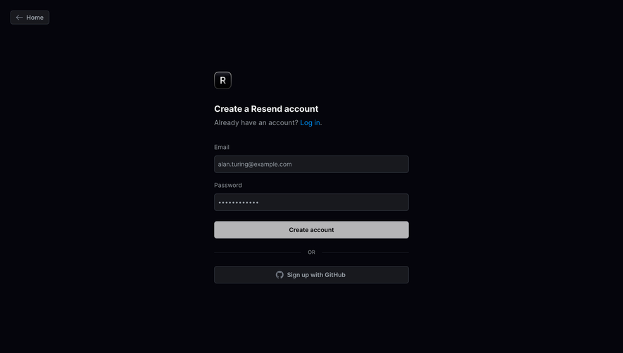 Resend Signup