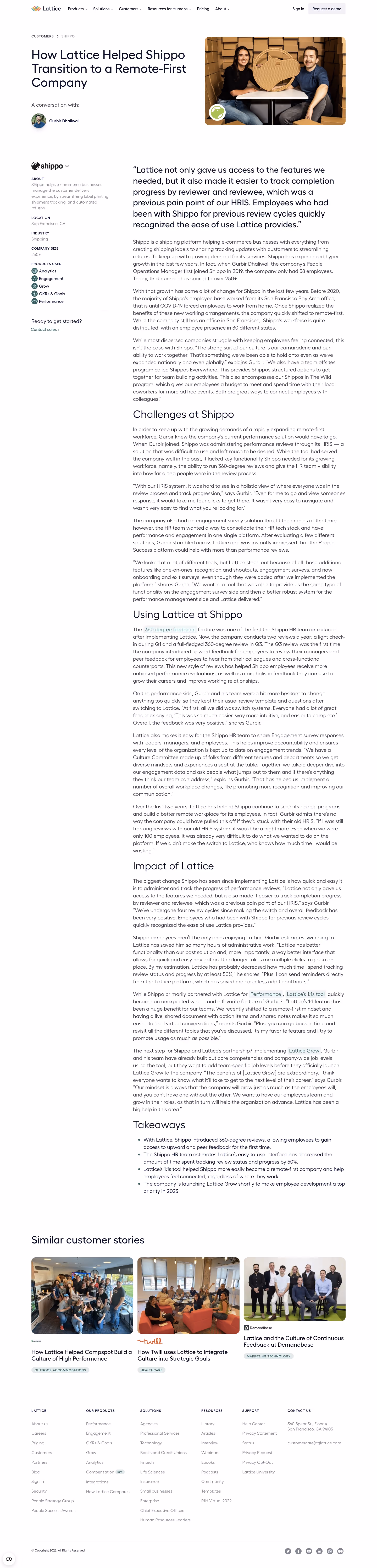 Lattice Customer Stories