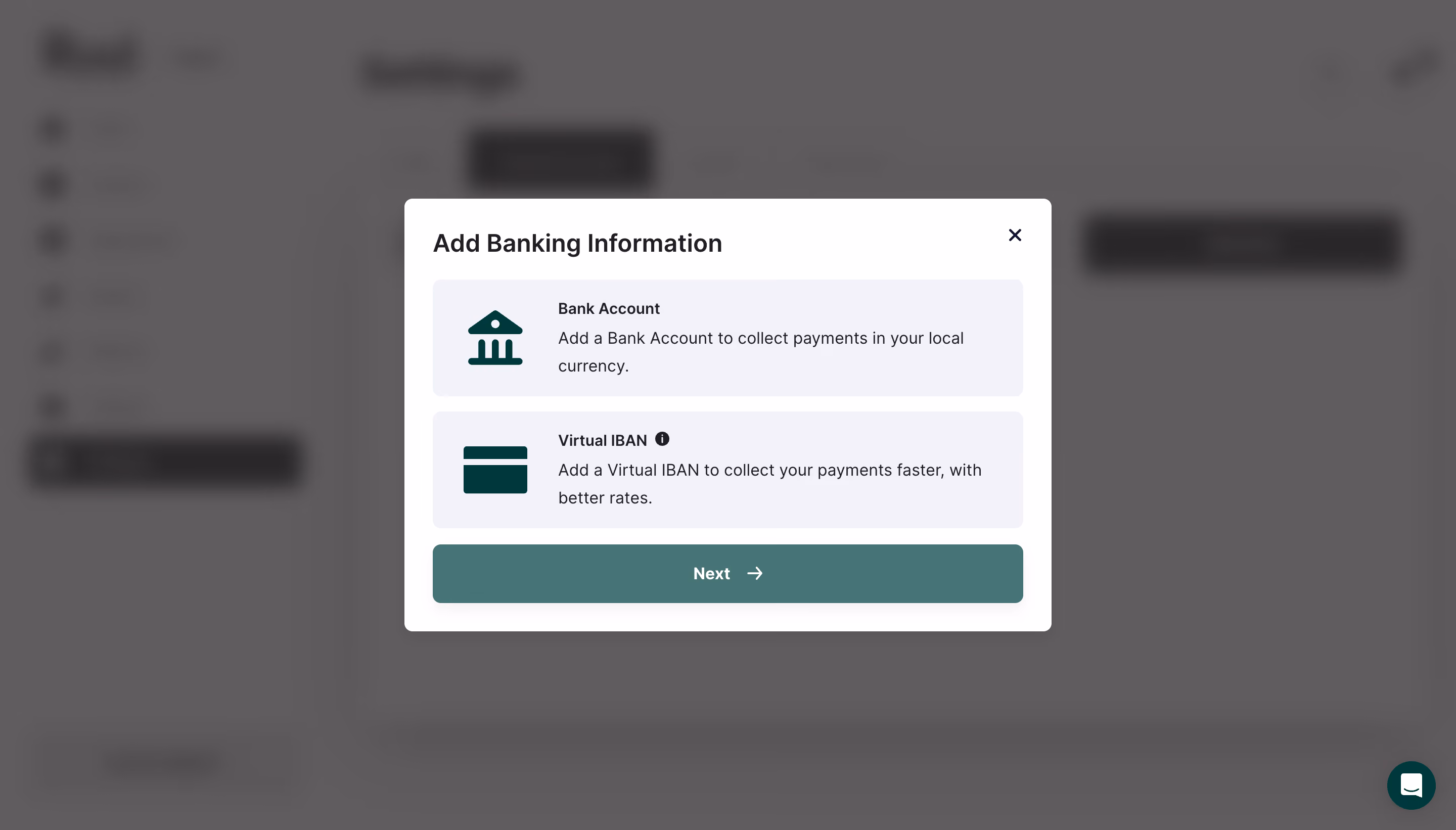 Ruul Add Banking Information