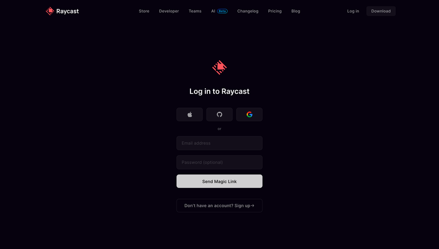 Raycast Login