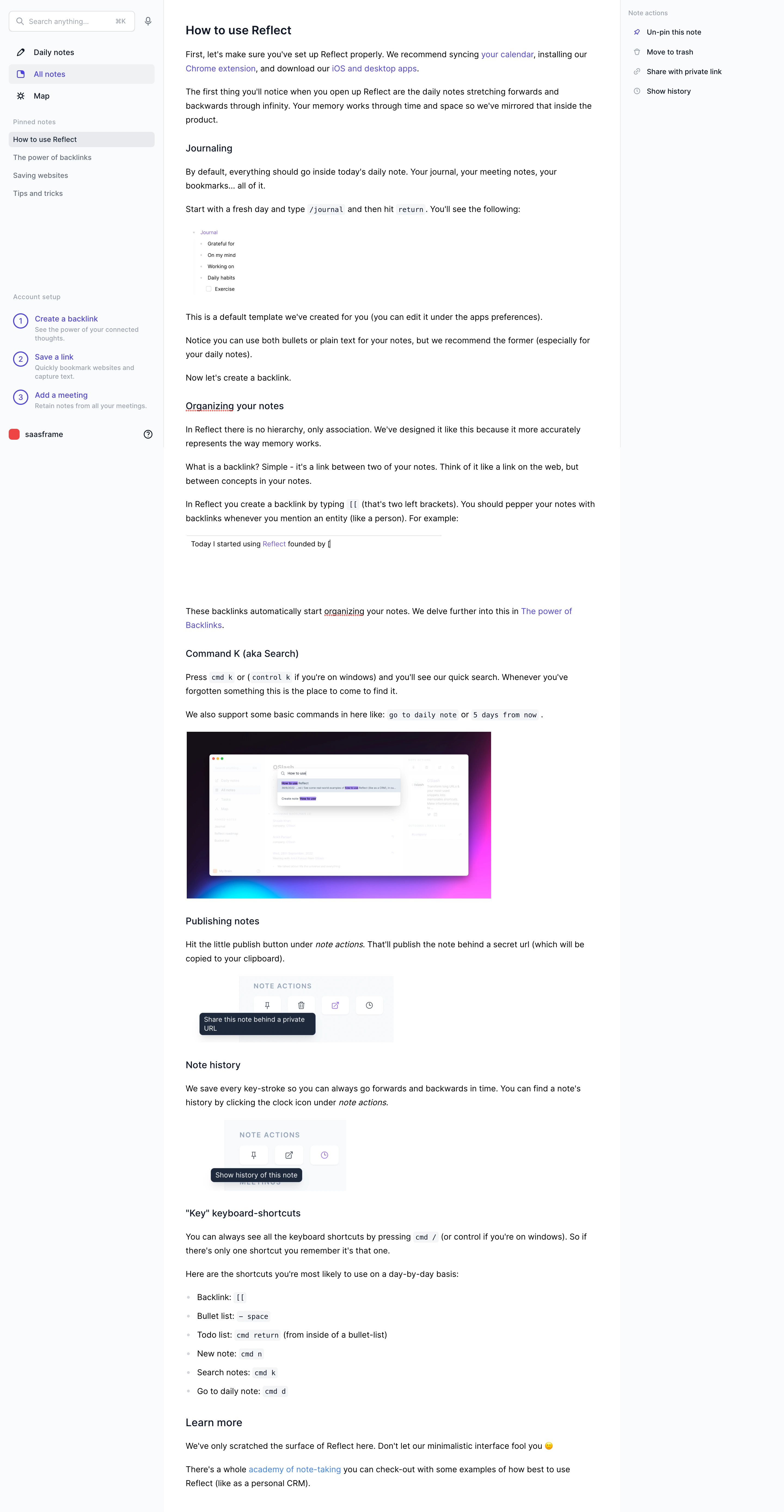 Reflect Text Editor