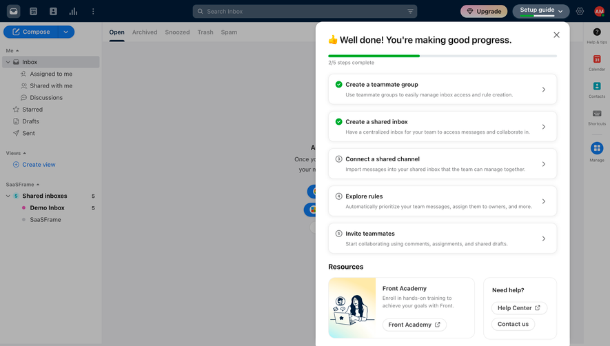 Front User Onboarding