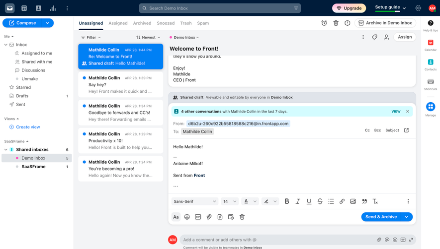 Front Inbox