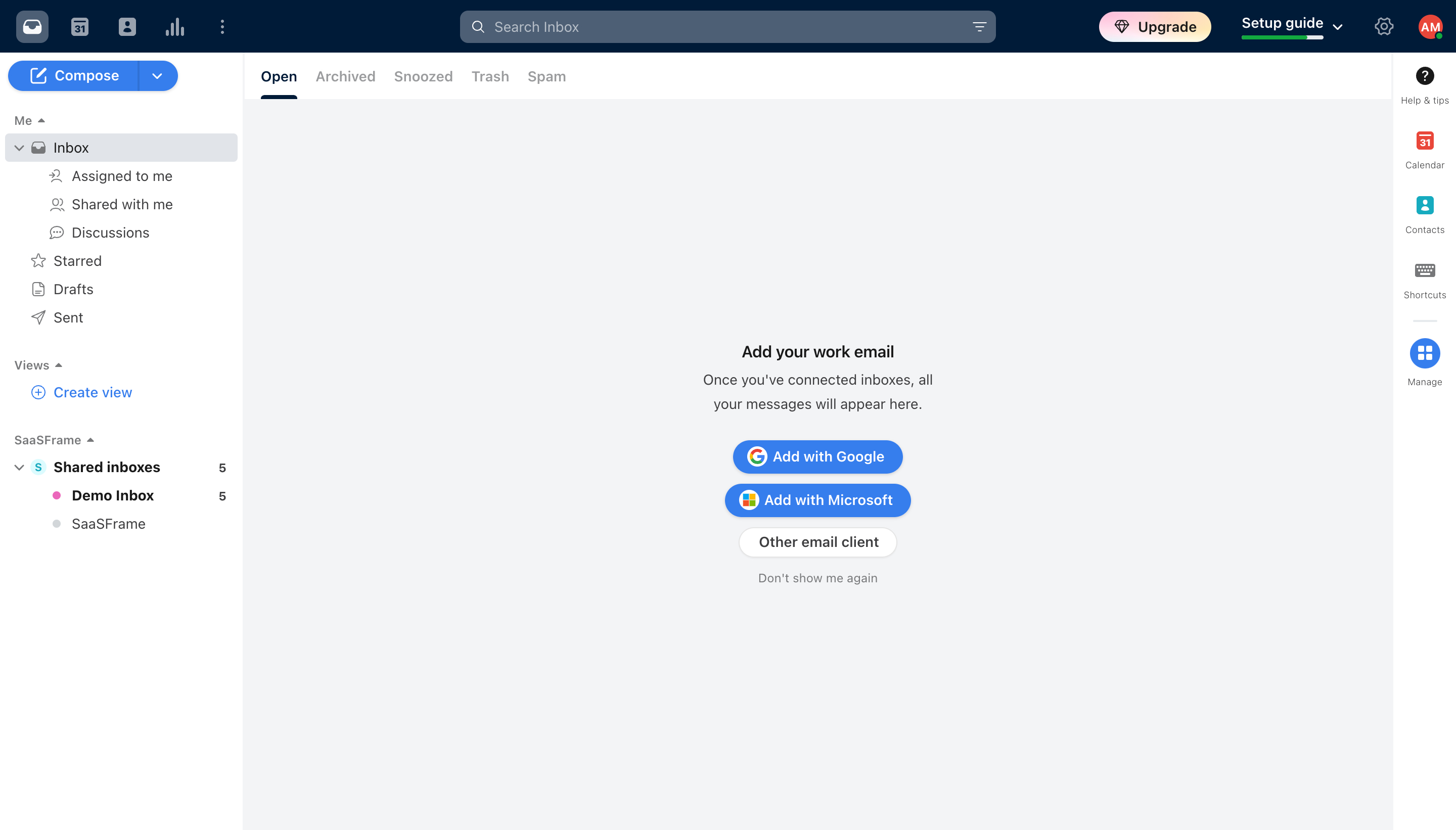 Front Empty Inbox