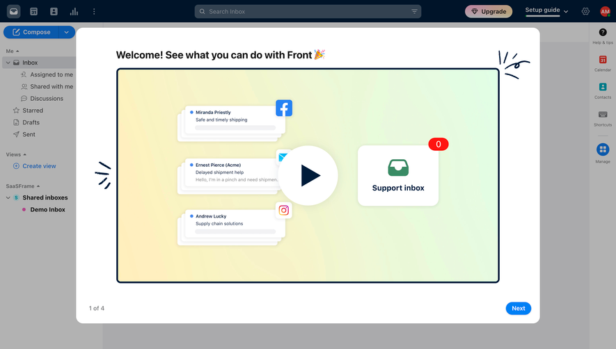 Front User Onboarding