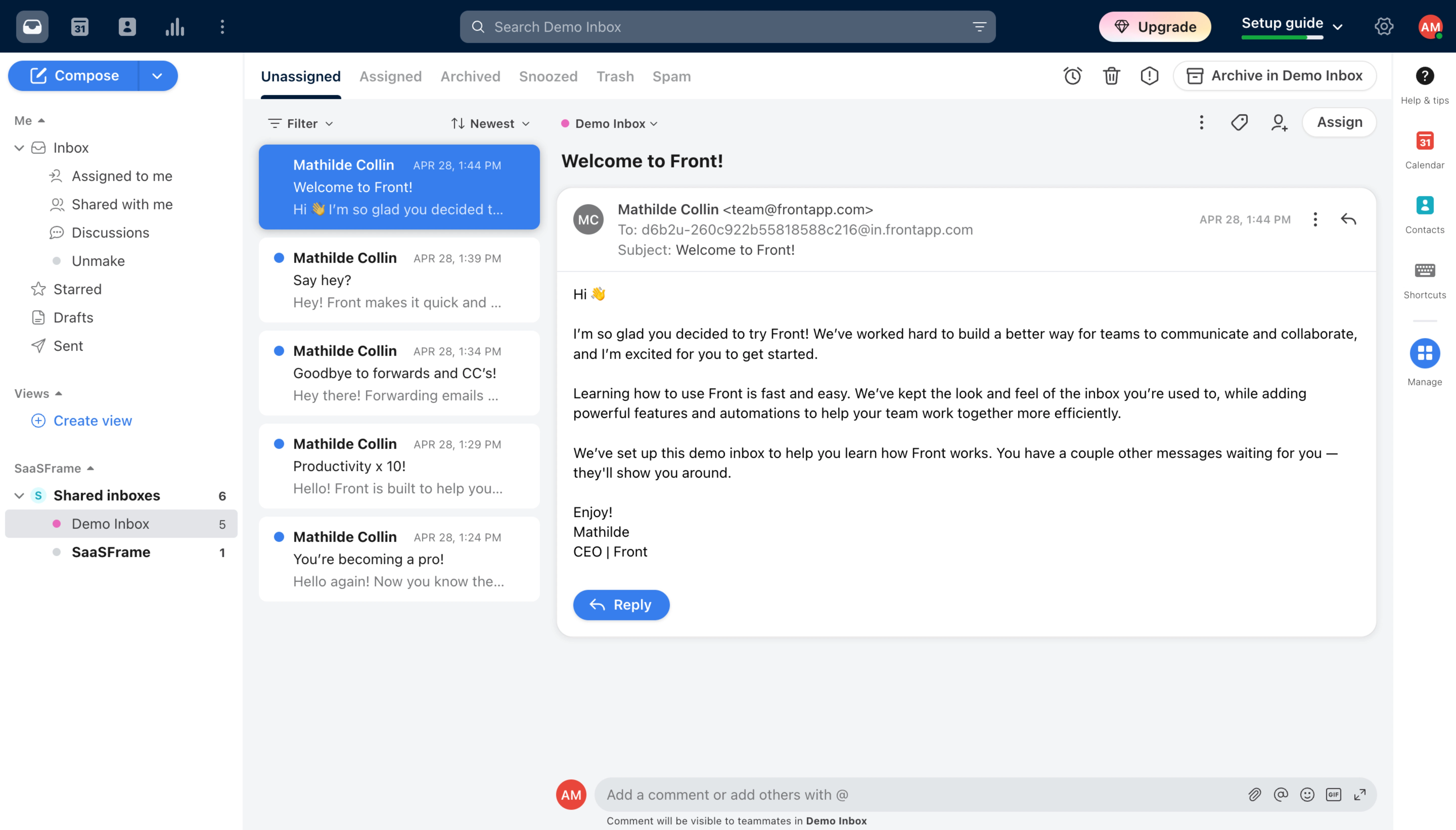 Front Inbox