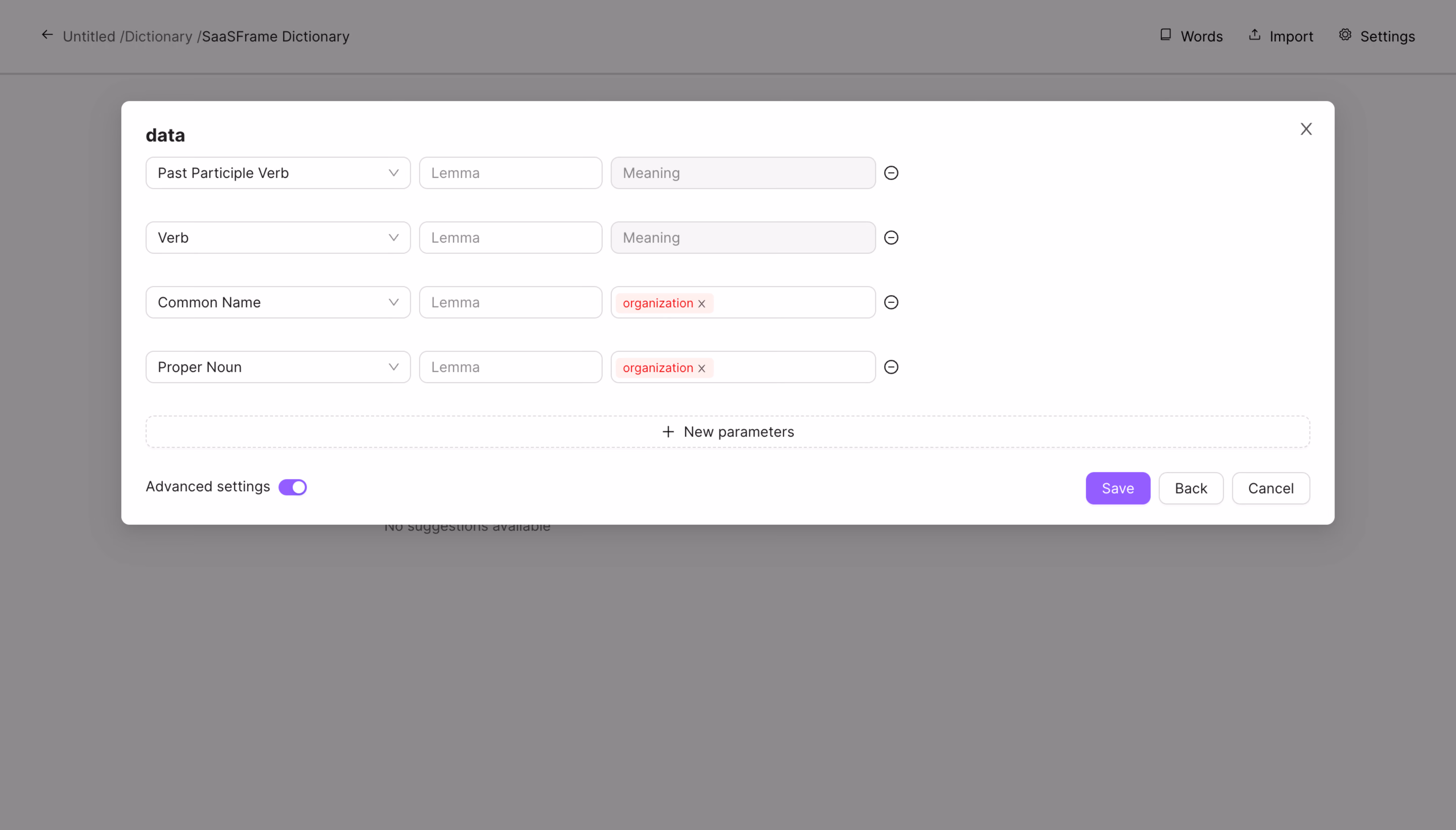 Lettria Create A Dictionary