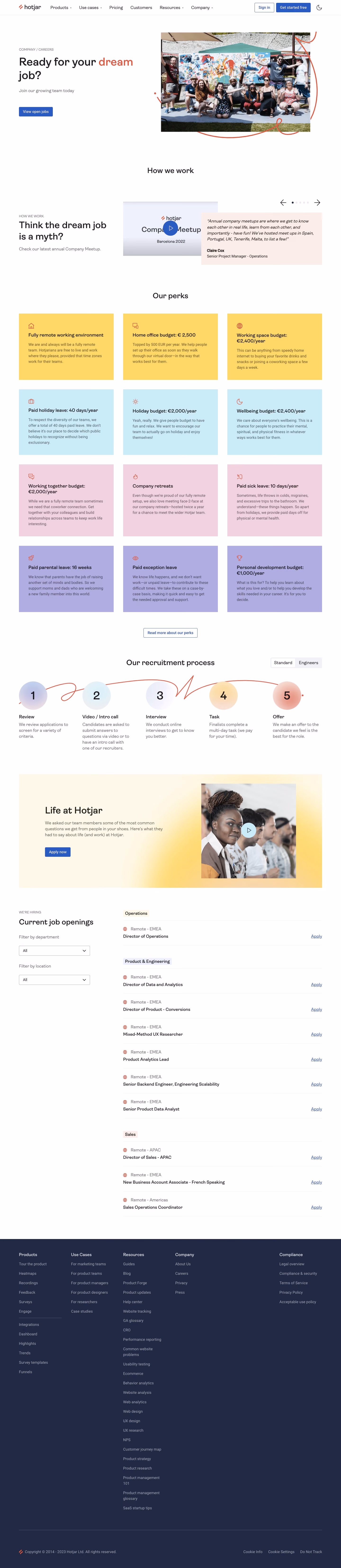 Hotjar Careers Page
