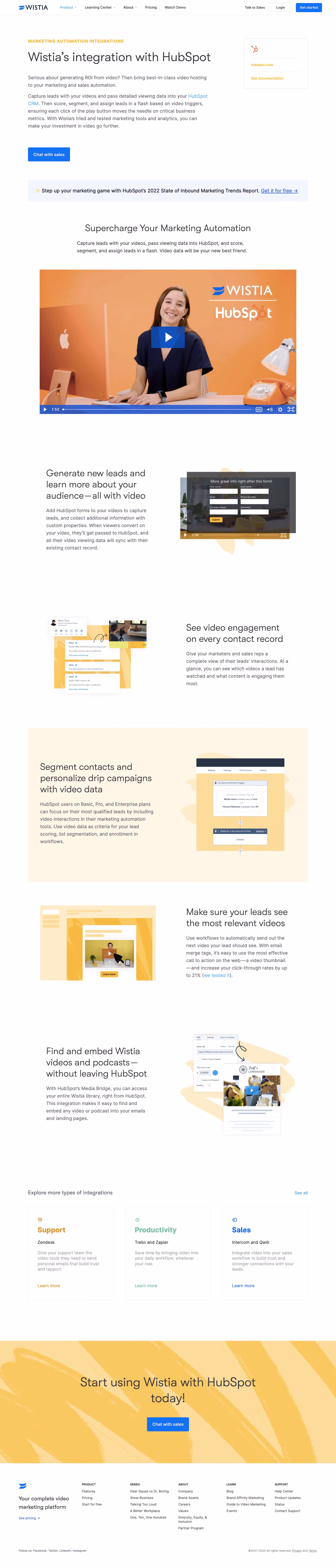 Wistia Integration Item