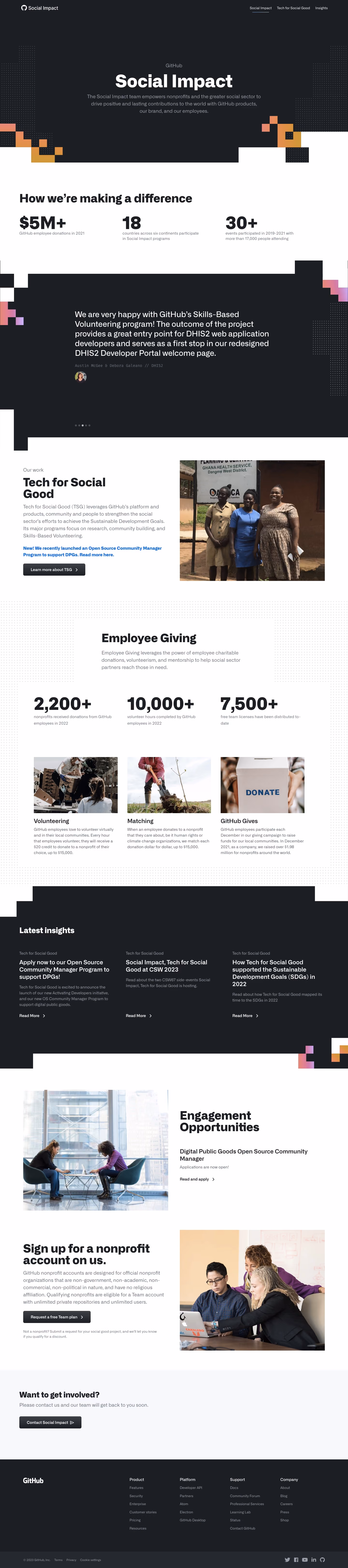 GitHub ithub Social Impact